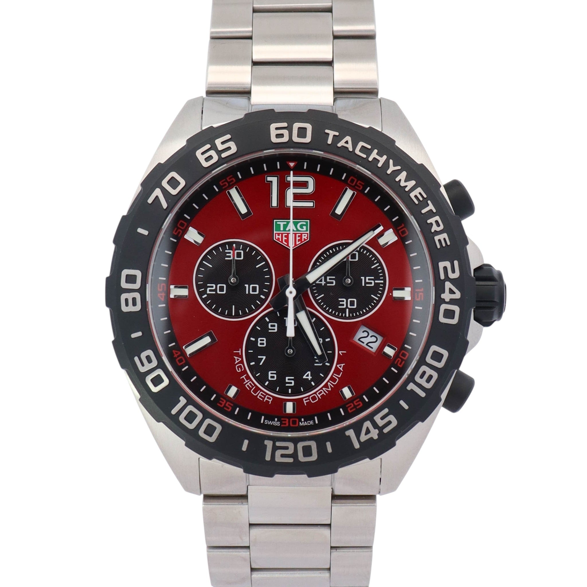 Tag Heuer Formula One 43mm Red Dial Watch Ref# CAZ101AN.BA0842 - Happy Jewelers Fine Jewelry Lifetime Warranty