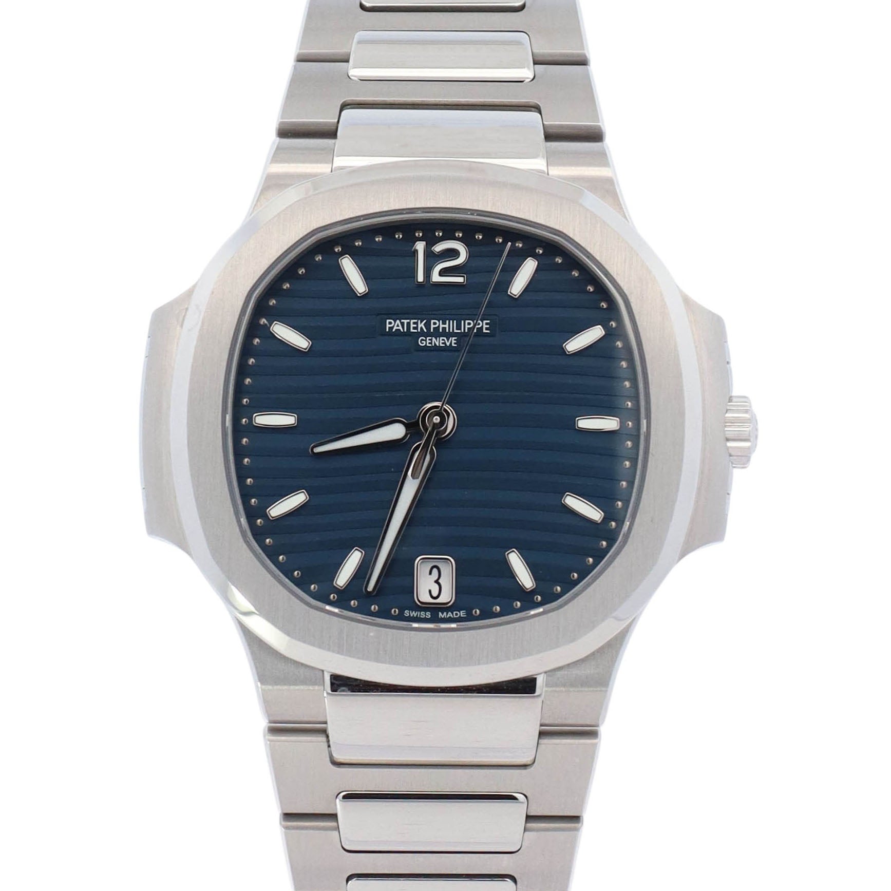 Patek Philippe Nautilus 35mm Blue Dial Watch Ref# 7118/1A-001 - Happy Jewelers Fine Jewelry Lifetime Warranty