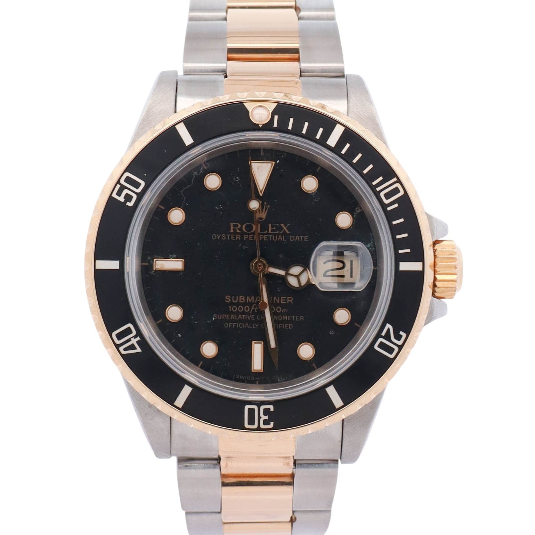 スマイリページ Rolex Submariner 40mm Black Dial Watch Ref# 16613 – Happy Jewelers
