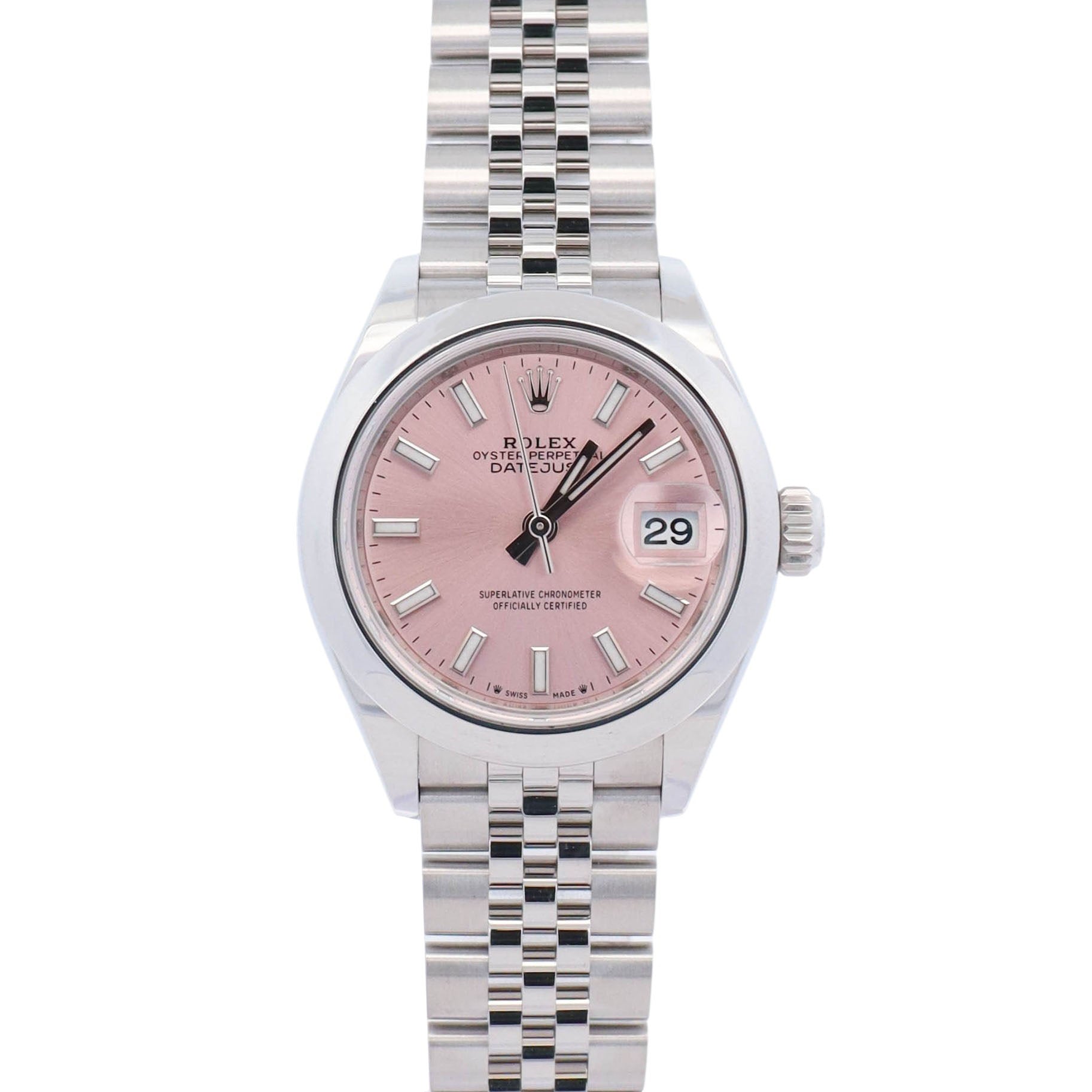 Rolex Datejust 28mm Pink Dial Watch Ref# 279160 - Happy Jewelers Fine Jewelry Lifetime Warranty
