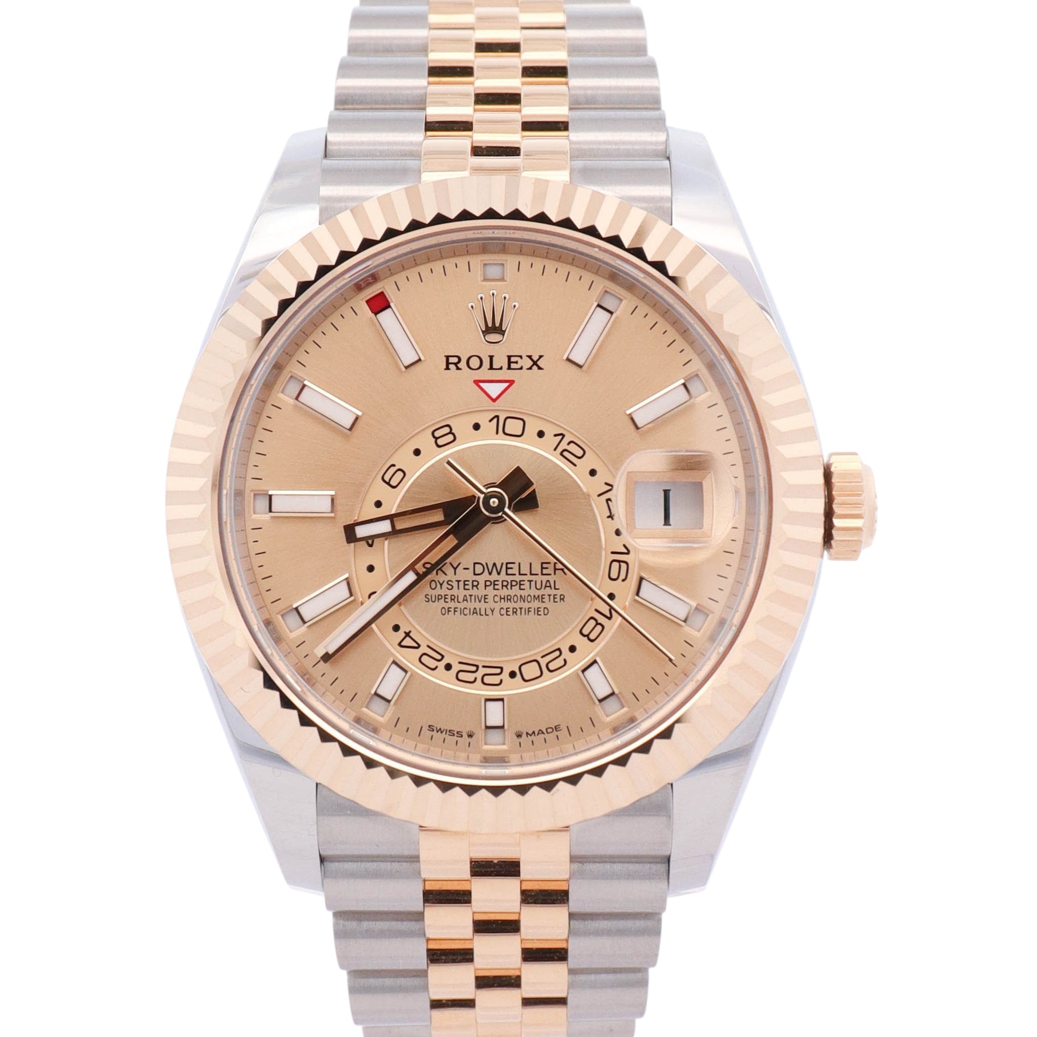 Rolex Sky-Dweller 42mm Champagne Dial Watch Ref# 336933 - Happy Jewelers Fine Jewelry Lifetime Warranty