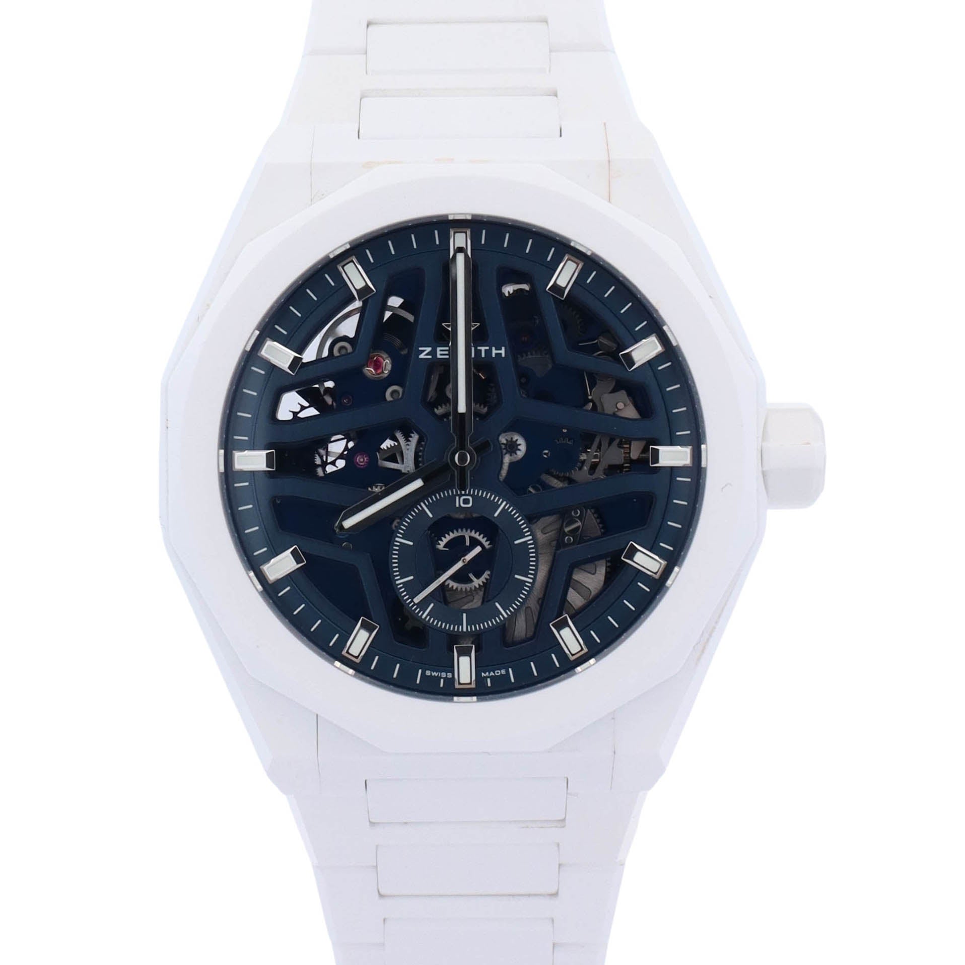 Zenith Defy Skyline 41mm Blue Skeleton Dial Watch Ref# 49.9301.3620/79.I001 - Happy Jewelers Fine Jewelry Lifetime Warranty
