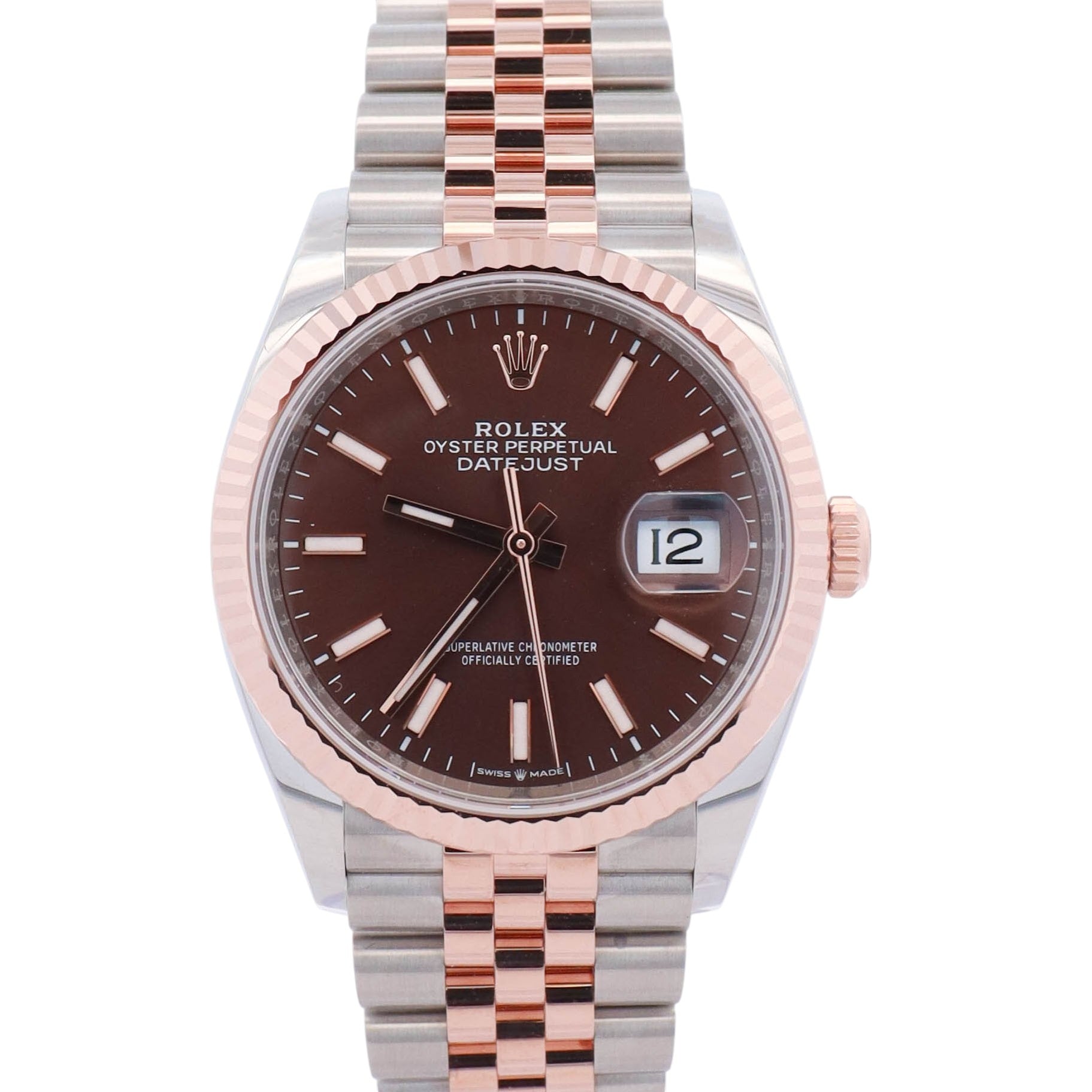 ショコラ Rolex Datejust 36mm Chocolate Dial Watch Ref# 126231 – Happy Jewelers
