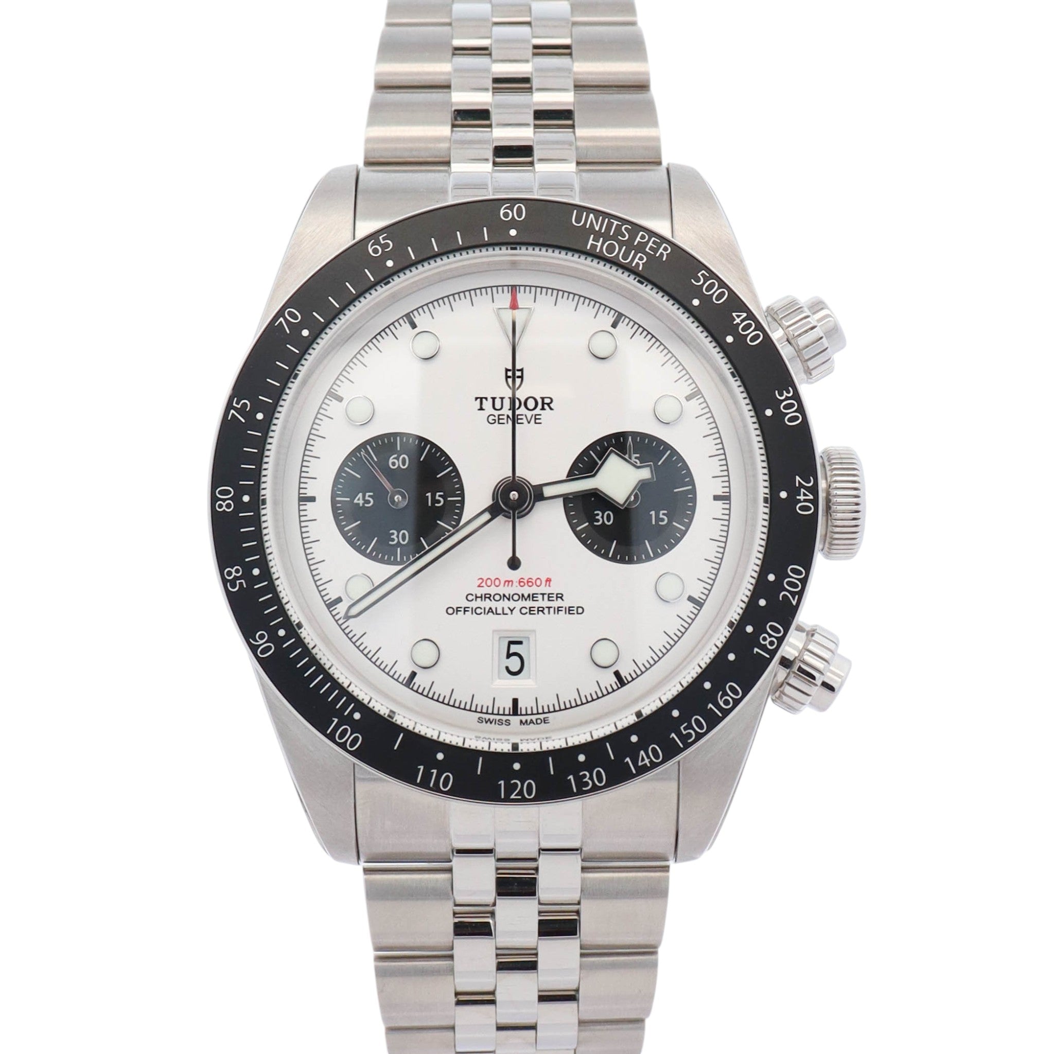 Tudor Black Bay Chrono 41mm White Dial Watch Ref# 79360N - Happy Jewelers Fine Jewelry Lifetime Warranty