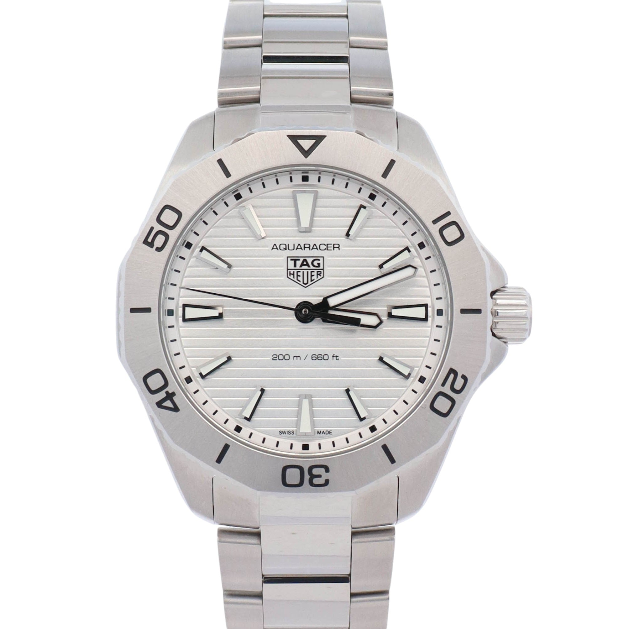 Tag Heuer Aquaracer 40mm Silver Dial Watch Ref# WBP1111.BA0627 - Happy Jewelers Fine Jewelry Lifetime Warranty