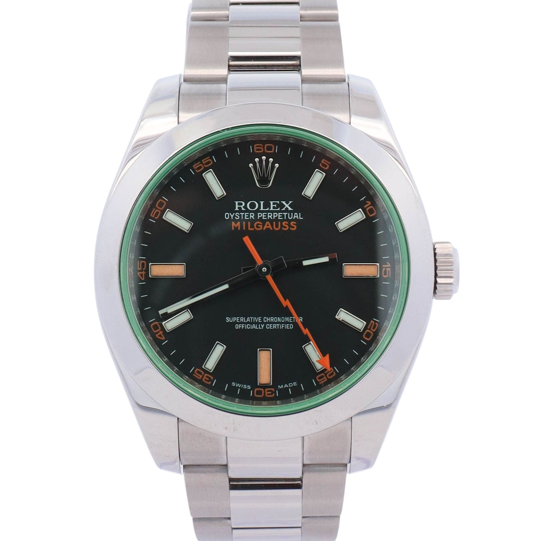 Rolex Milgauss 40mm Black Dial Watch Ref# 116400GV - Happy Jewelers Fine Jewelry Lifetime Warranty