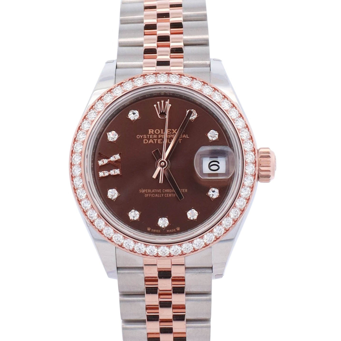 Rolex Datejust 28mm Brown Dial Watch Ref# 279381RBR
