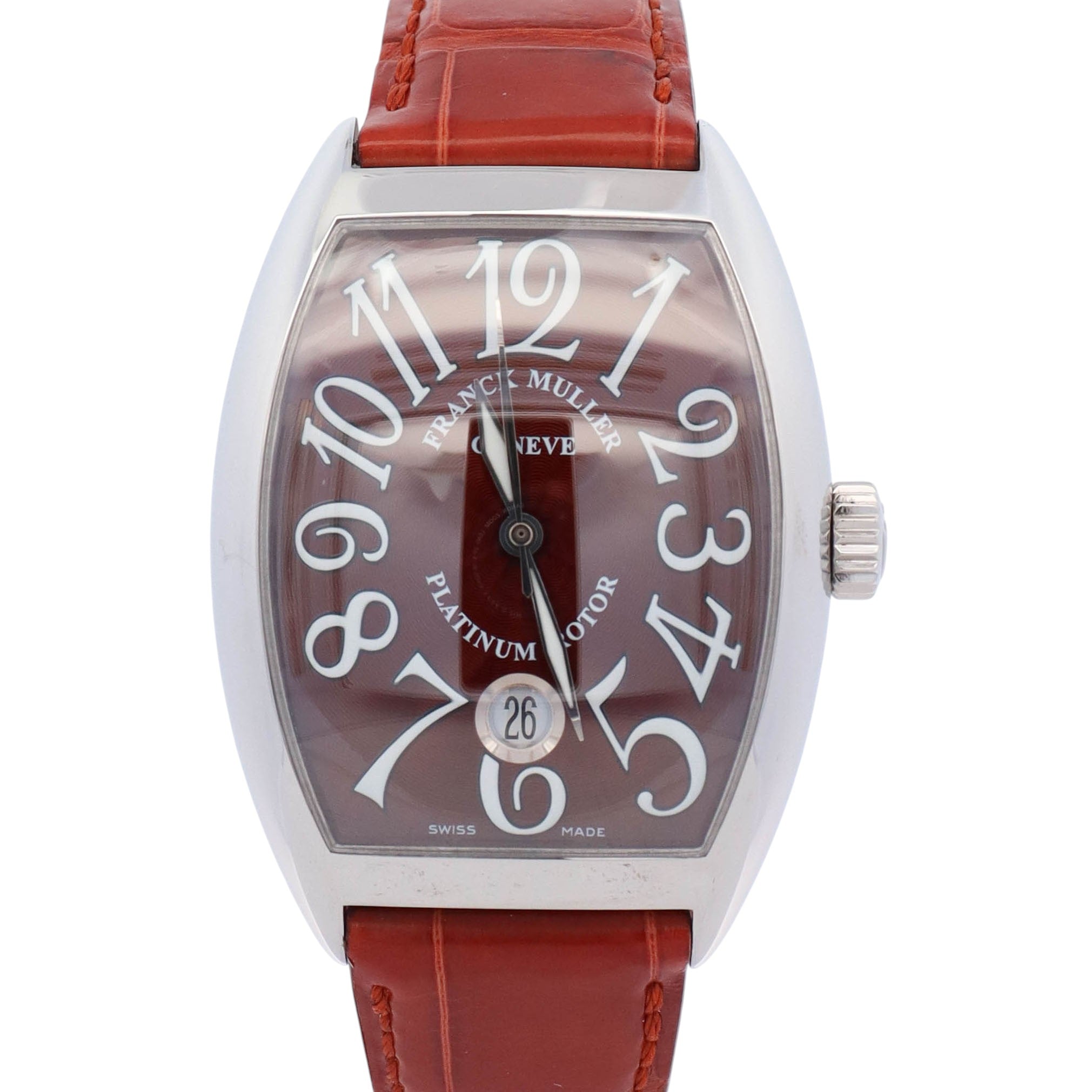 Franck Muller Cintree Curvex 48.5 x 35 mm Brown Dial Watch Ref# 7880 SC DT - Happy Jewelers Fine Jewelry Lifetime Warranty