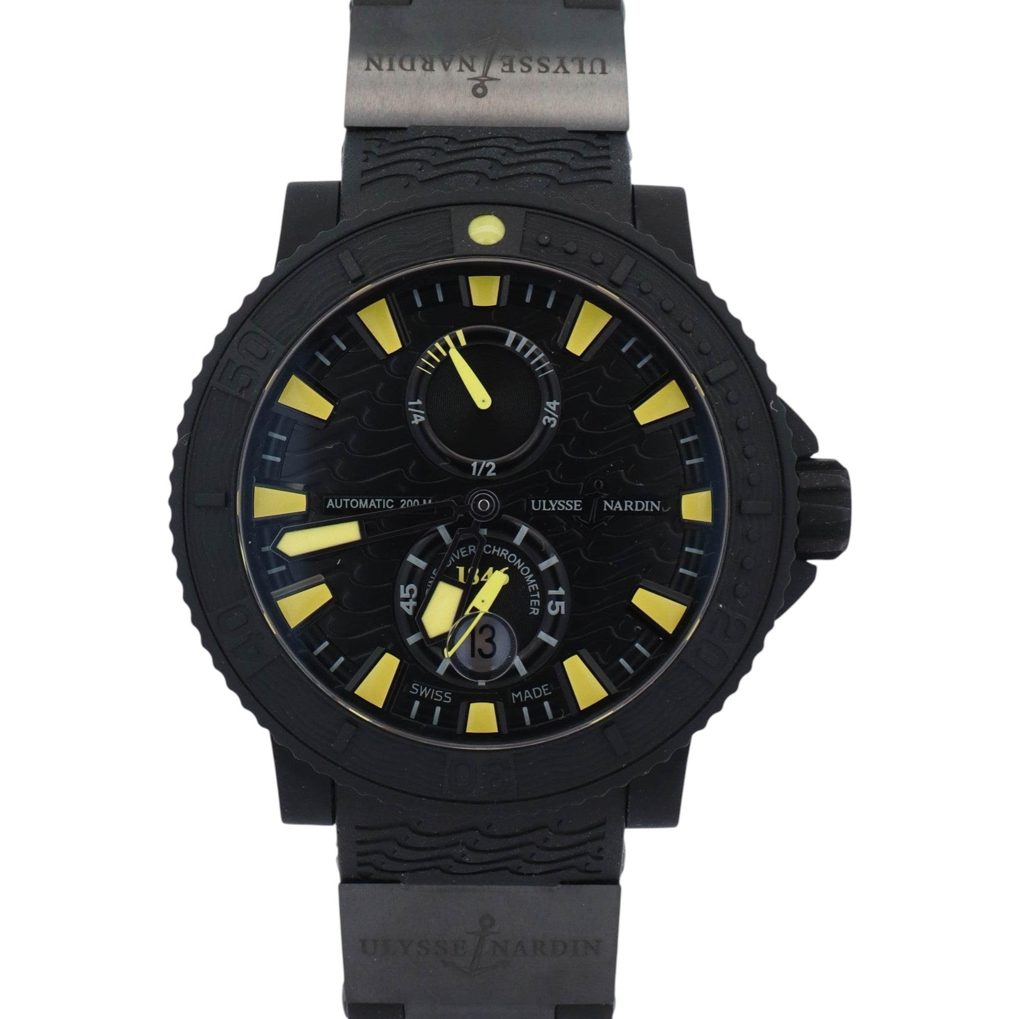 Ulysse Nardin Diver Black Sea 46mm Black Wave Dial Watch Ref# 263-92-3C/924 - Happy Jewelers Fine Jewelry Lifetime Warranty