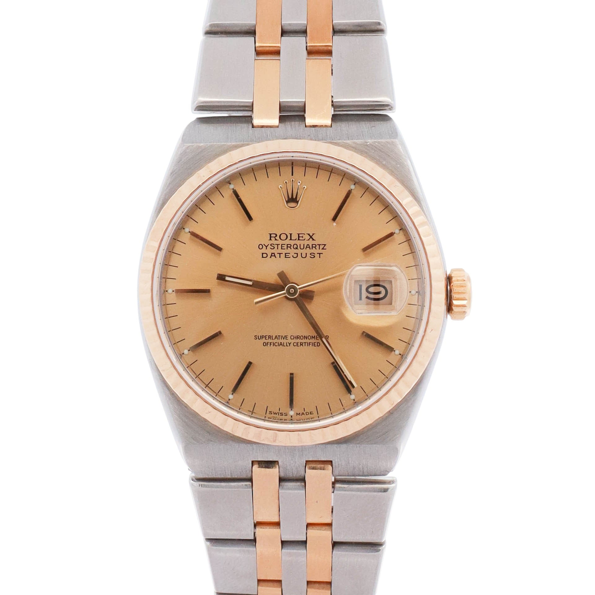 Rolex Datejust 36mm Champagne Stick Dial Watch Ref# 17013