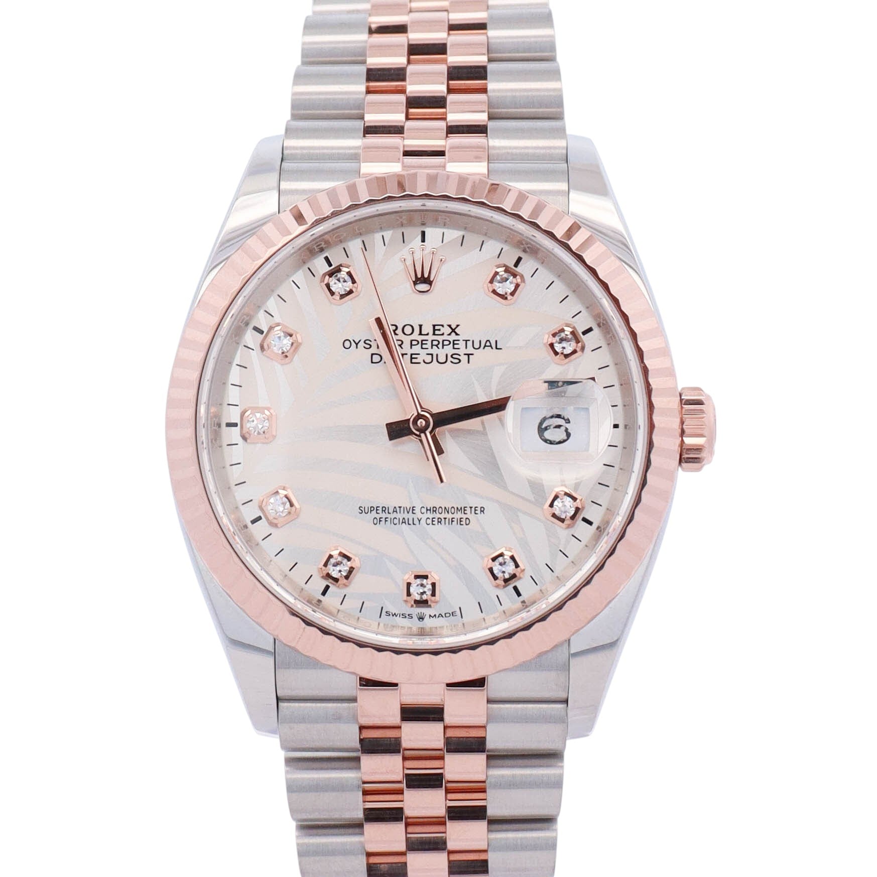 Rolex Datejust 36mm Palm Dial Watch Ref# 126231 - Happy Jewelers Fine Jewelry Lifetime Warranty