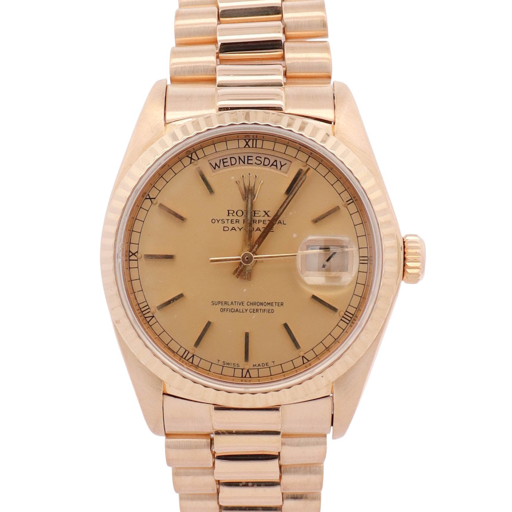 Rolex Day-Date 36mm Champagne Dial Watch Ref# 18038 - Happy Jewelers Fine Jewelry Lifetime Warranty