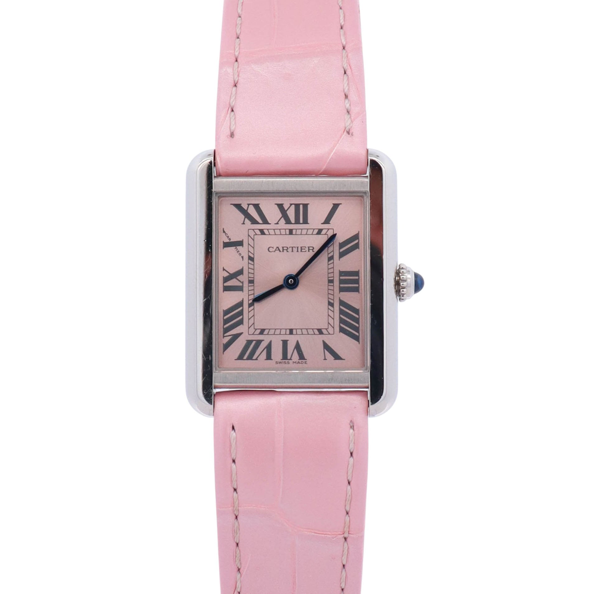 Cartier Tank 31mm Pink Dial Watch Ref# W5200000 - Happy Jewelers Fine Jewelry Lifetime Warranty