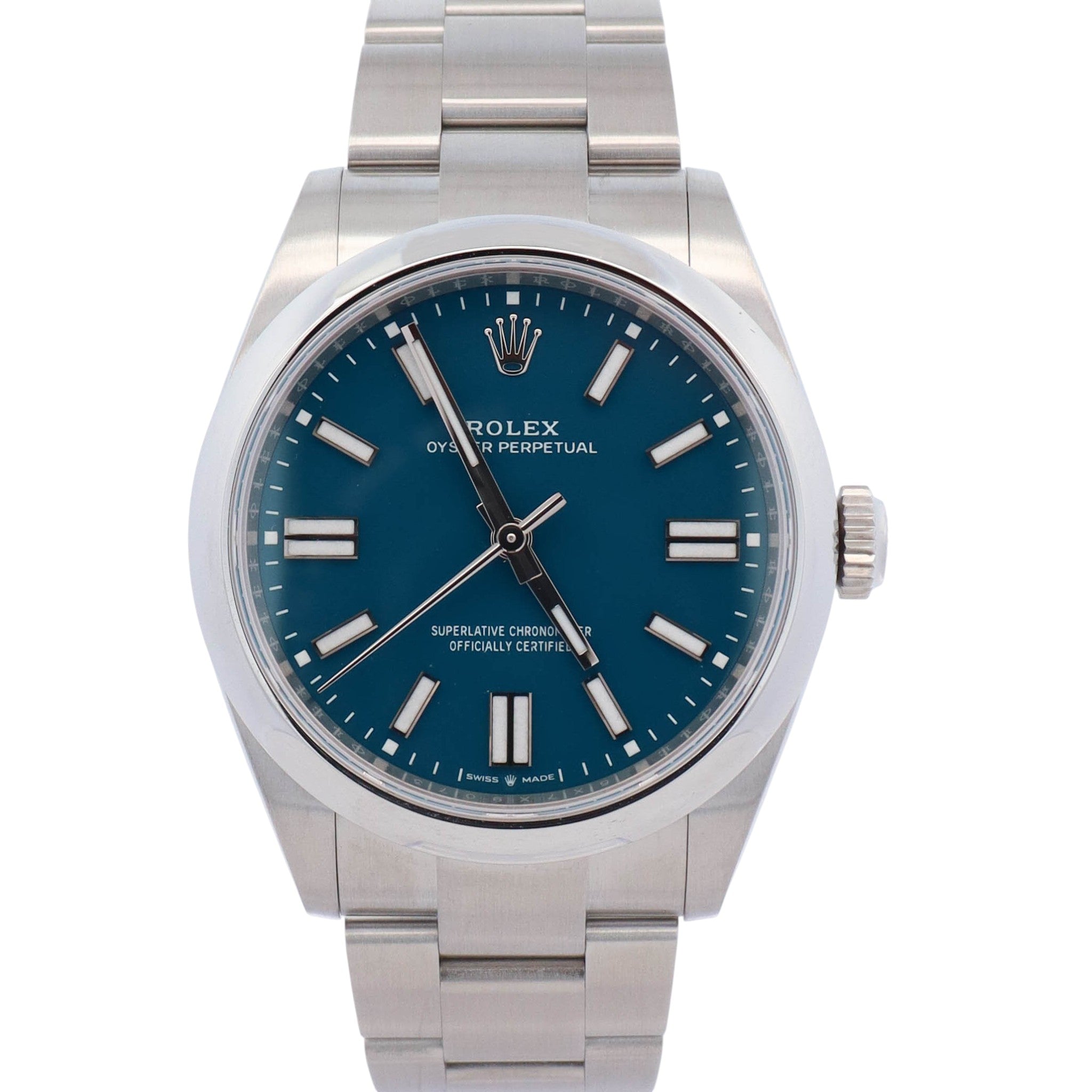 Rolex Oyster Perpetual 41mm Blue Dial Watch Ref# 134300