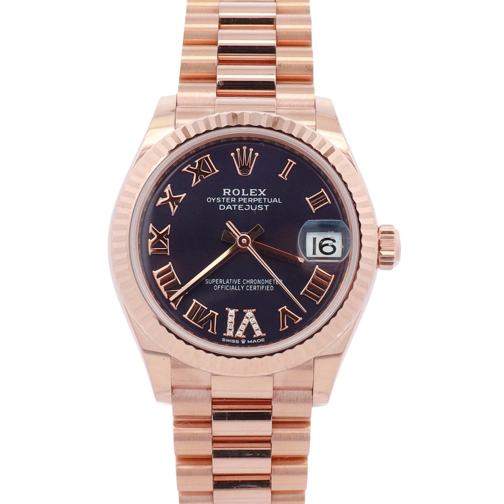 Rolex Datejust 31mm Purple Dial Watch Ref# 278275 – Happy Jewelers