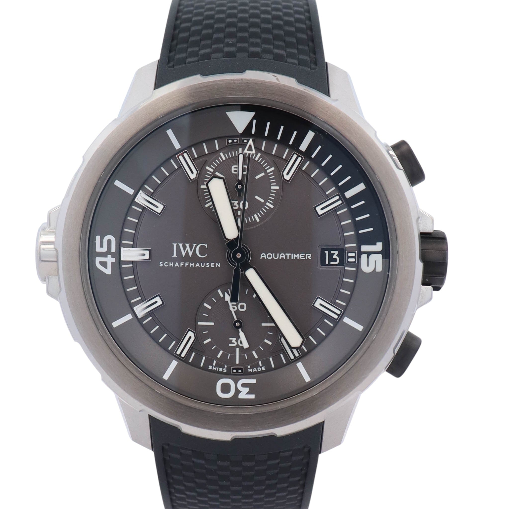 IWC Aquatimer Shark Edition 44mm Grey Dial Watch Ref# IW379506 - Happy Jewelers Fine Jewelry Lifetime Warranty
