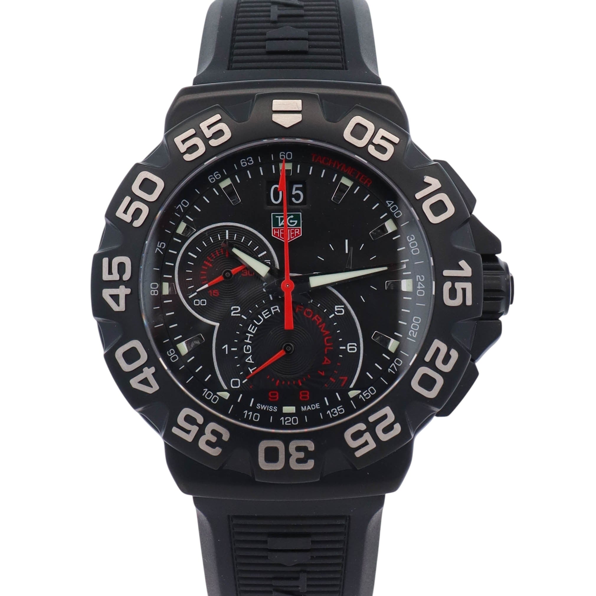 Tag Heuer Formula One 44mm Black Dial Watch Ref# CAH1012.FT6026