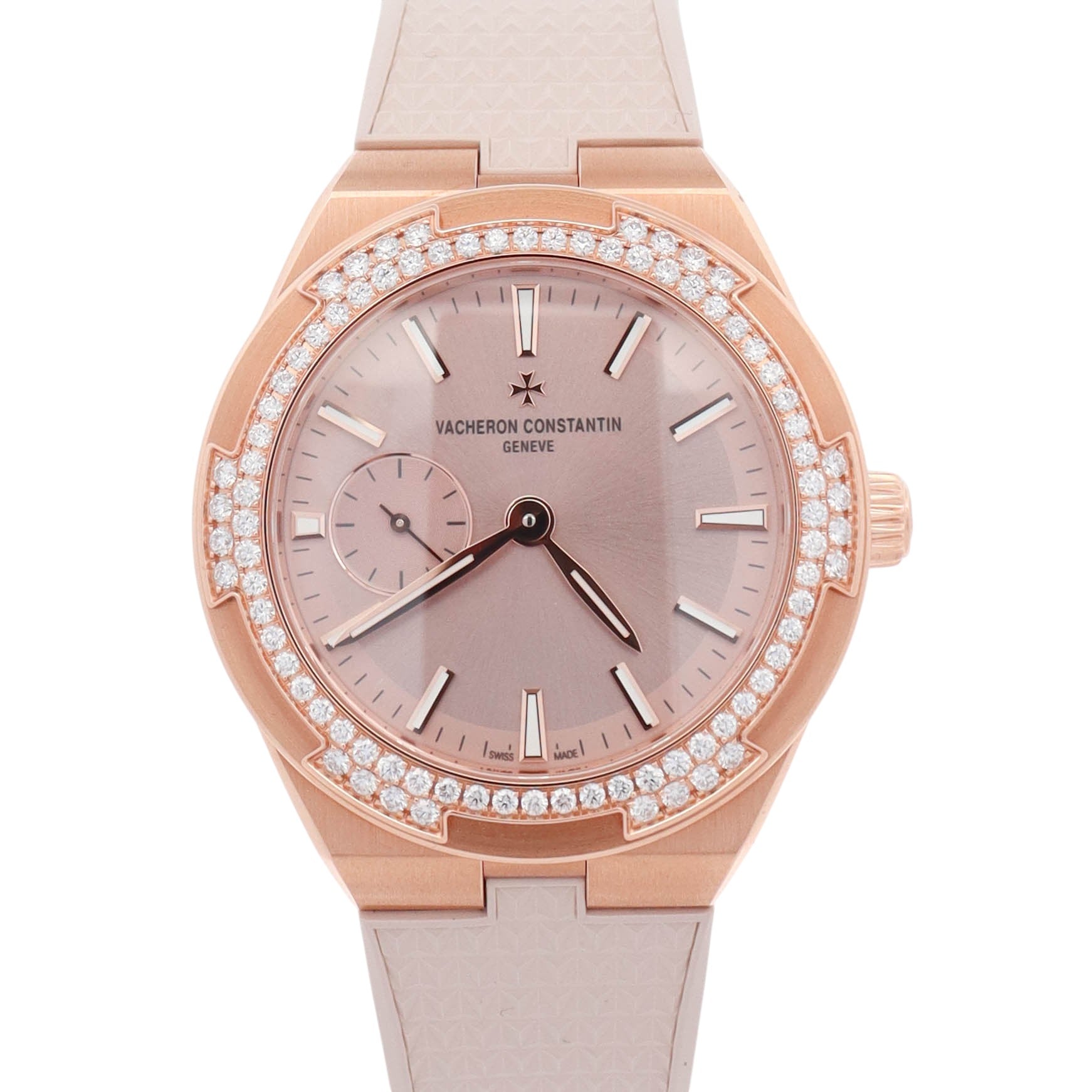 Vacheron Constantin Overseas Small Model 37mm Pink Index Dial Ref# 2167048 - Happy Jewelers Fine Jewelry Lifetime Warranty