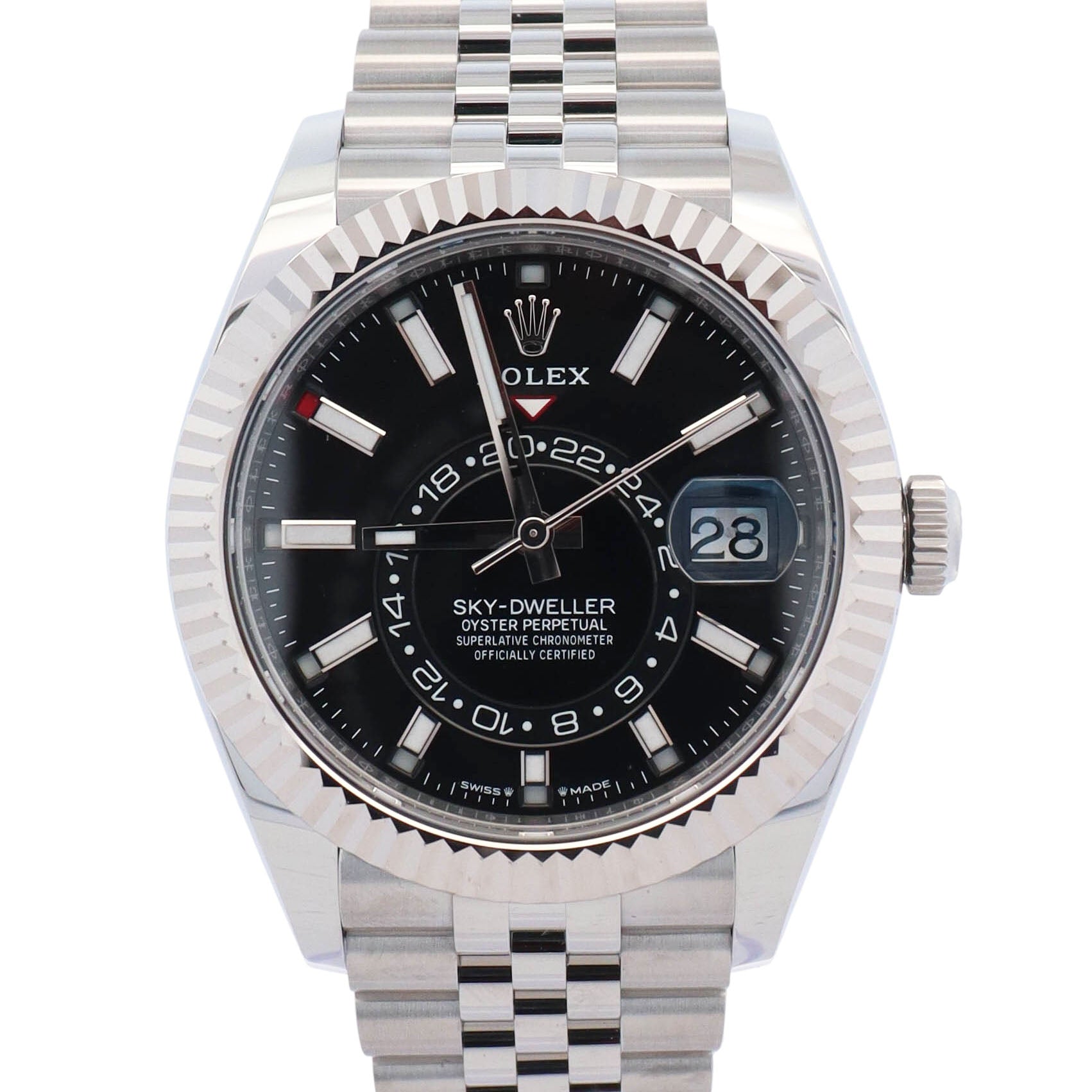Rolex Sky-Dweller 42mm Black Dial Watch Ref# 336934