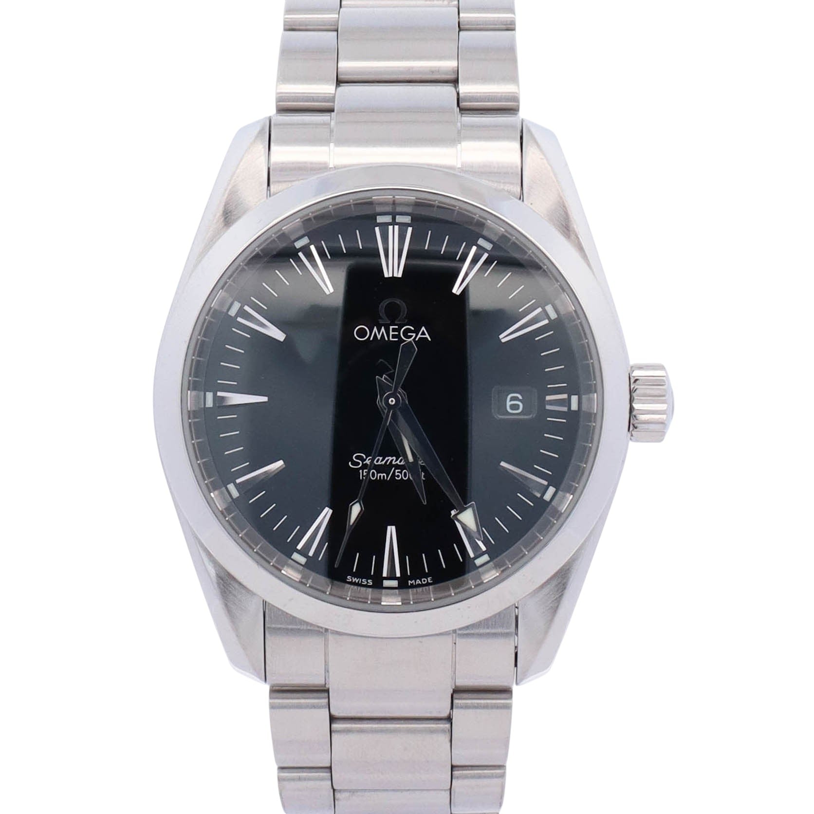 Omega Seamaster 36mm Black Dial Watch Ref# 2518.50.00 – Happy Jewelers
