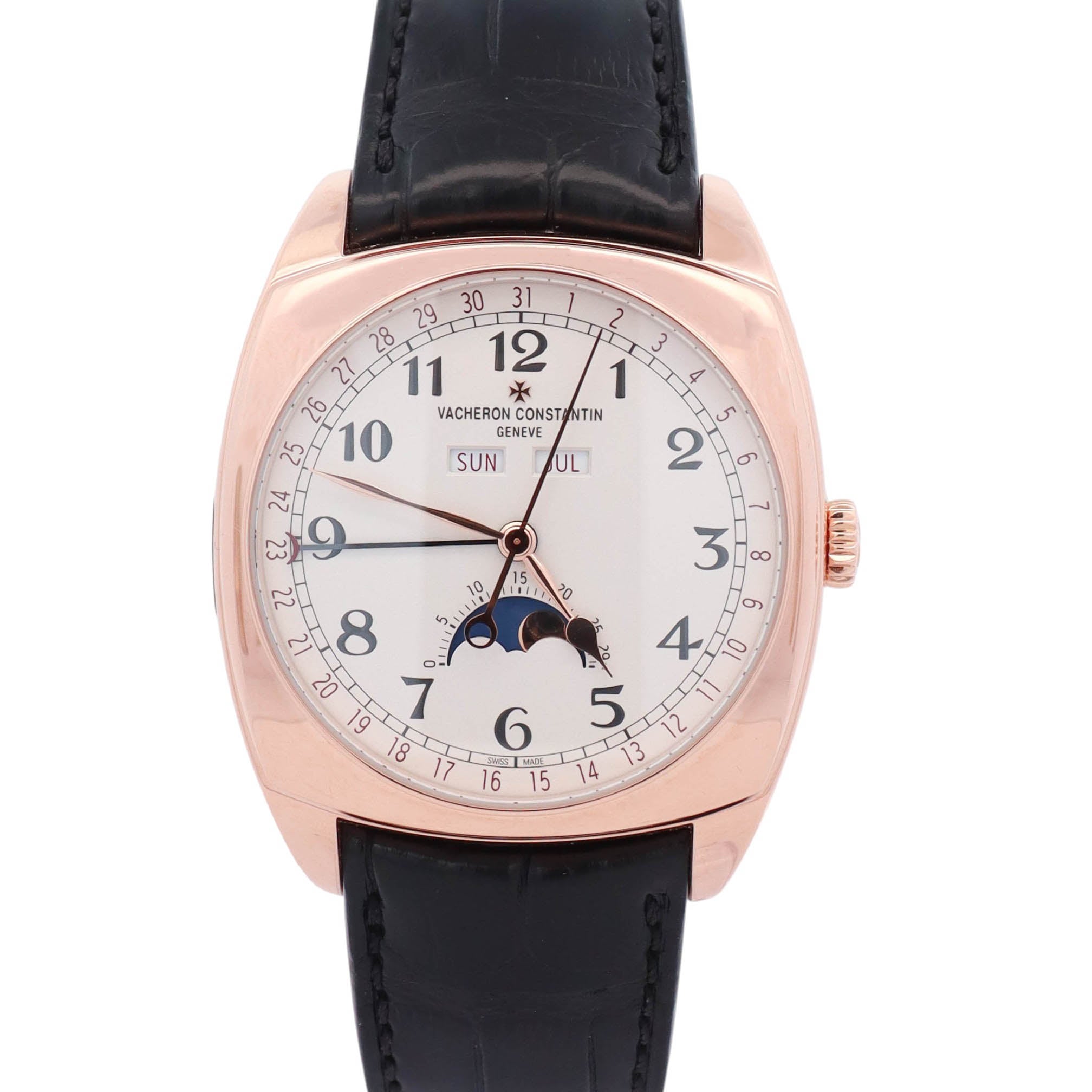 Vacheron Constantin Harmony Complete Calendar 40mm White Dial Watch Ref# 4000S/000R-B123 - Happy Jewelers Fine Jewelry Lifetime Warranty