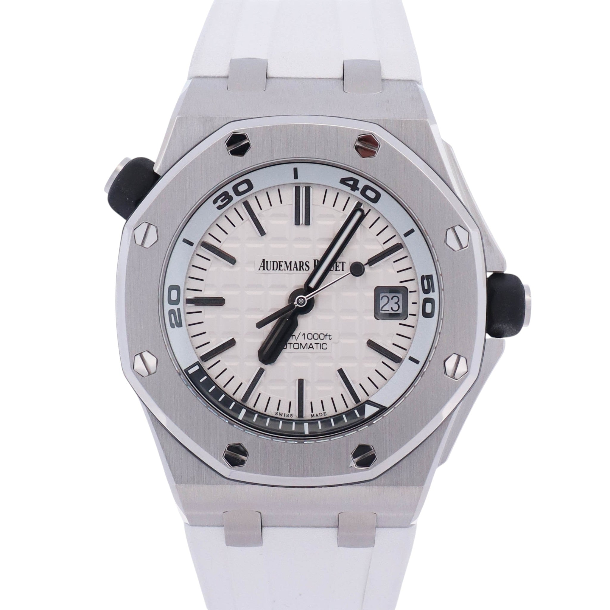 Audemars Piguet Royal Oak Offhsore Diver 42mm White Dial Watch Ref# 15710ST.OO.A010CA.01