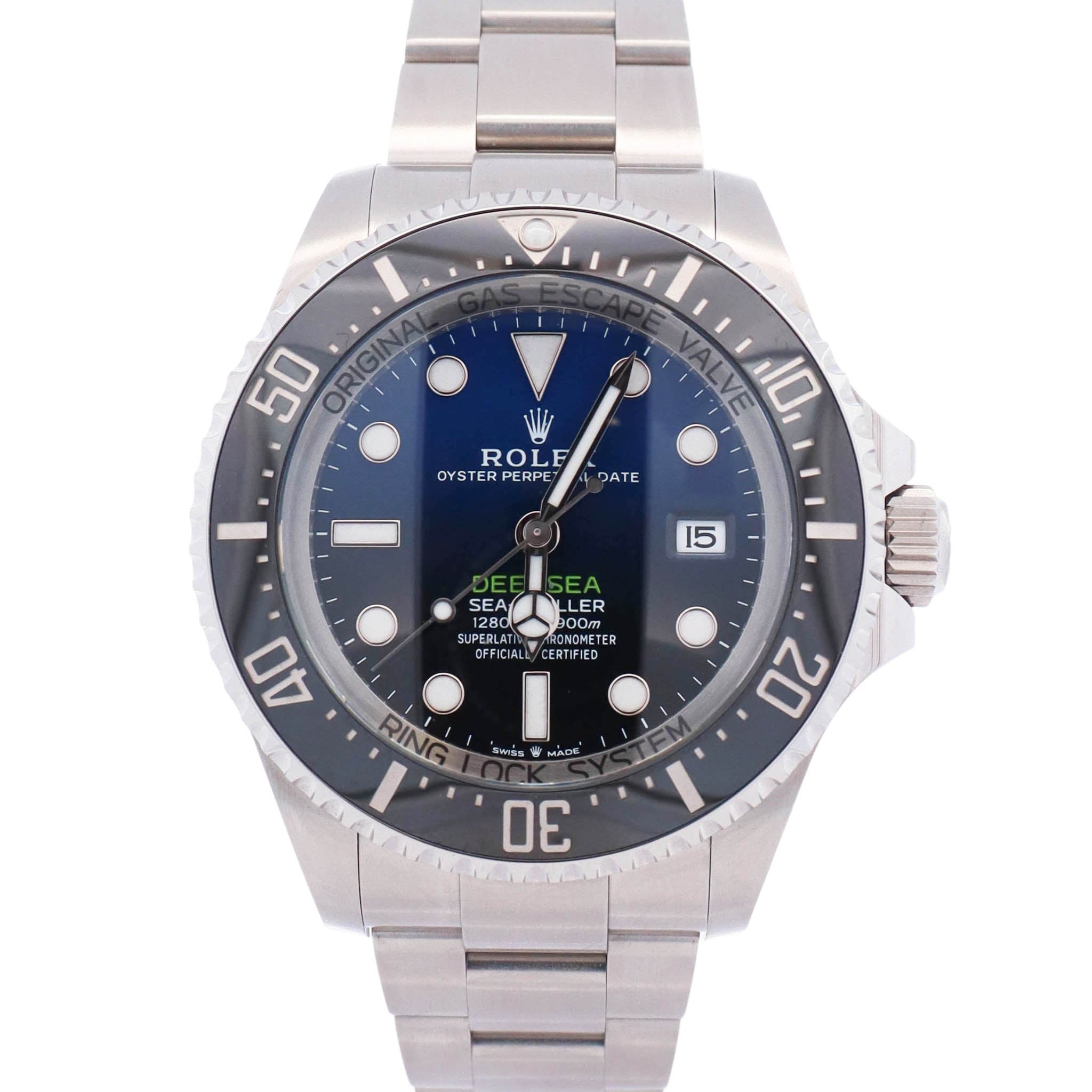 Rolex Sea-Dweller 44mm Black/Blue Dial Watch Ref# 136660 – Happy