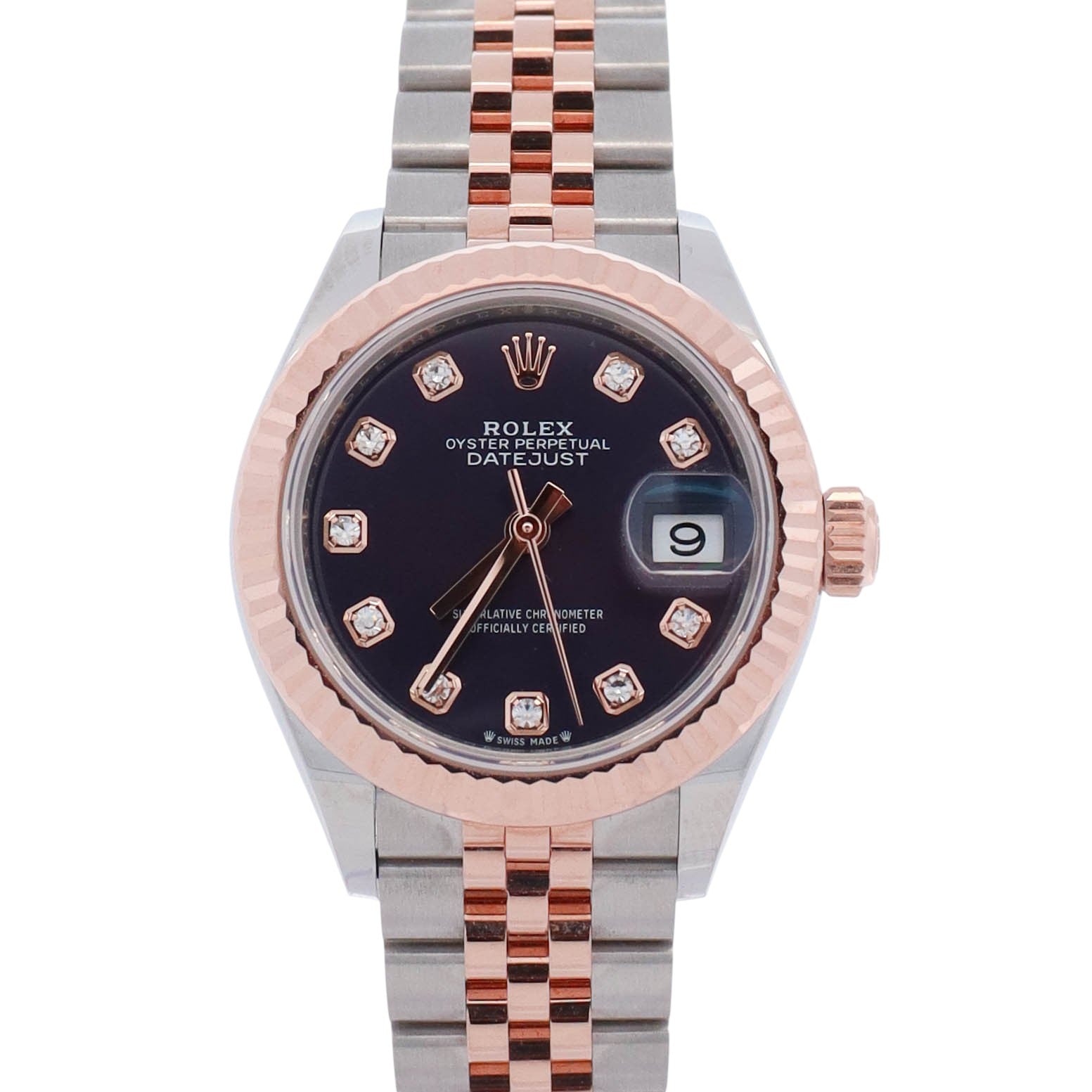 Rolex Datejust 28mm Purple Dial Watch Ref# 279171 - Happy Jewelers Fine Jewelry Lifetime Warranty