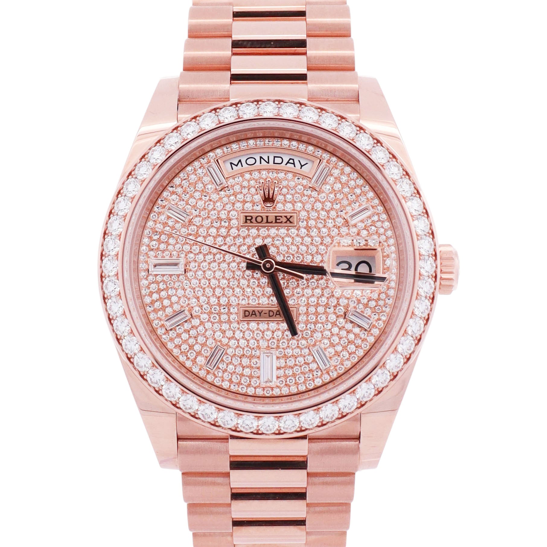 Rolex Day-Date 40mm Pave Dial Watch Ref# 228345RBR