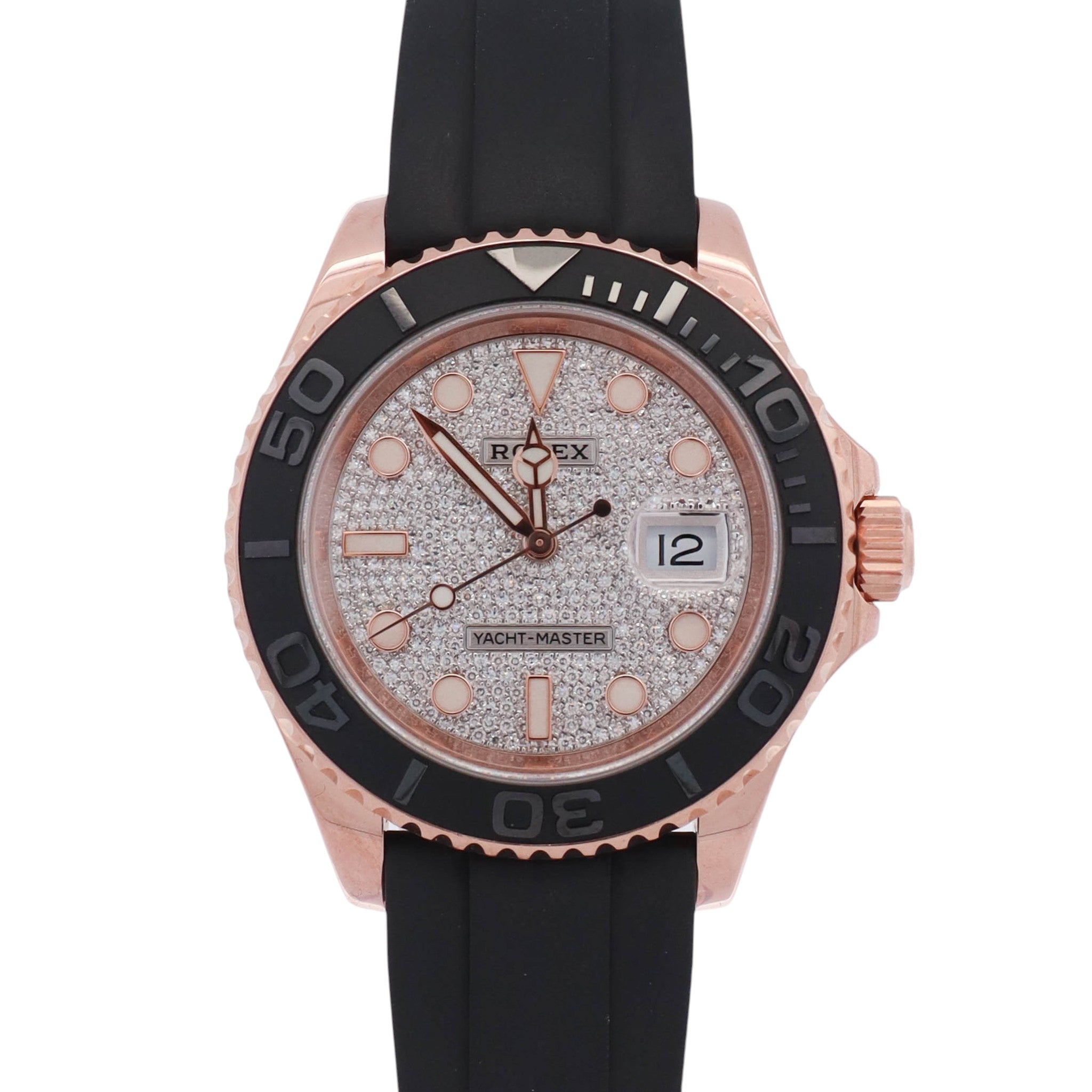Rolex Yacht-Master 40mm Factory Pave Dial Watch Ref# 126655 - Happy Jewelers Fine Jewelry Lifetime Warranty