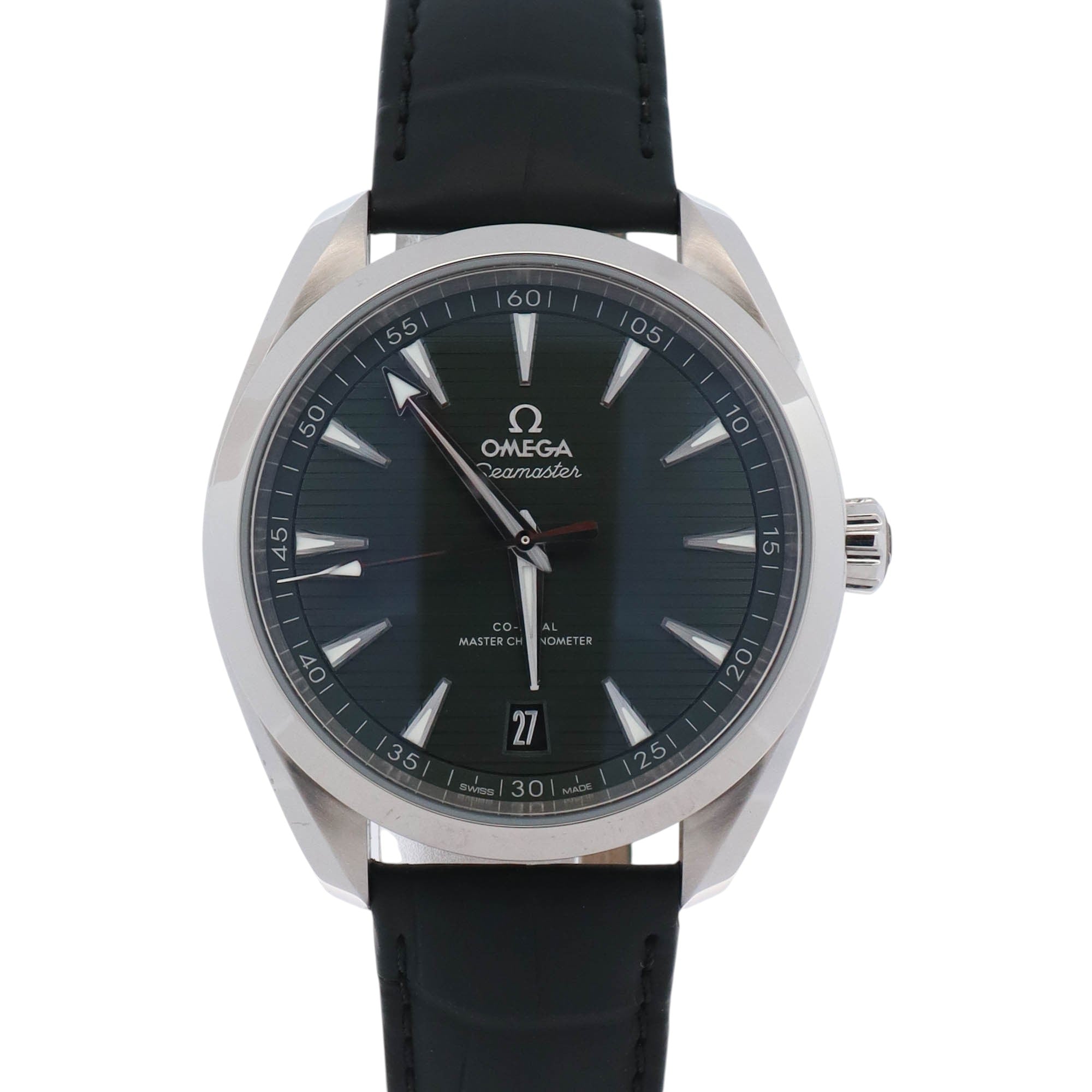Omega Seamaster Aqua Terra 41mm Green Stick Dial Watch Ref# 220.13.41.21.10.001