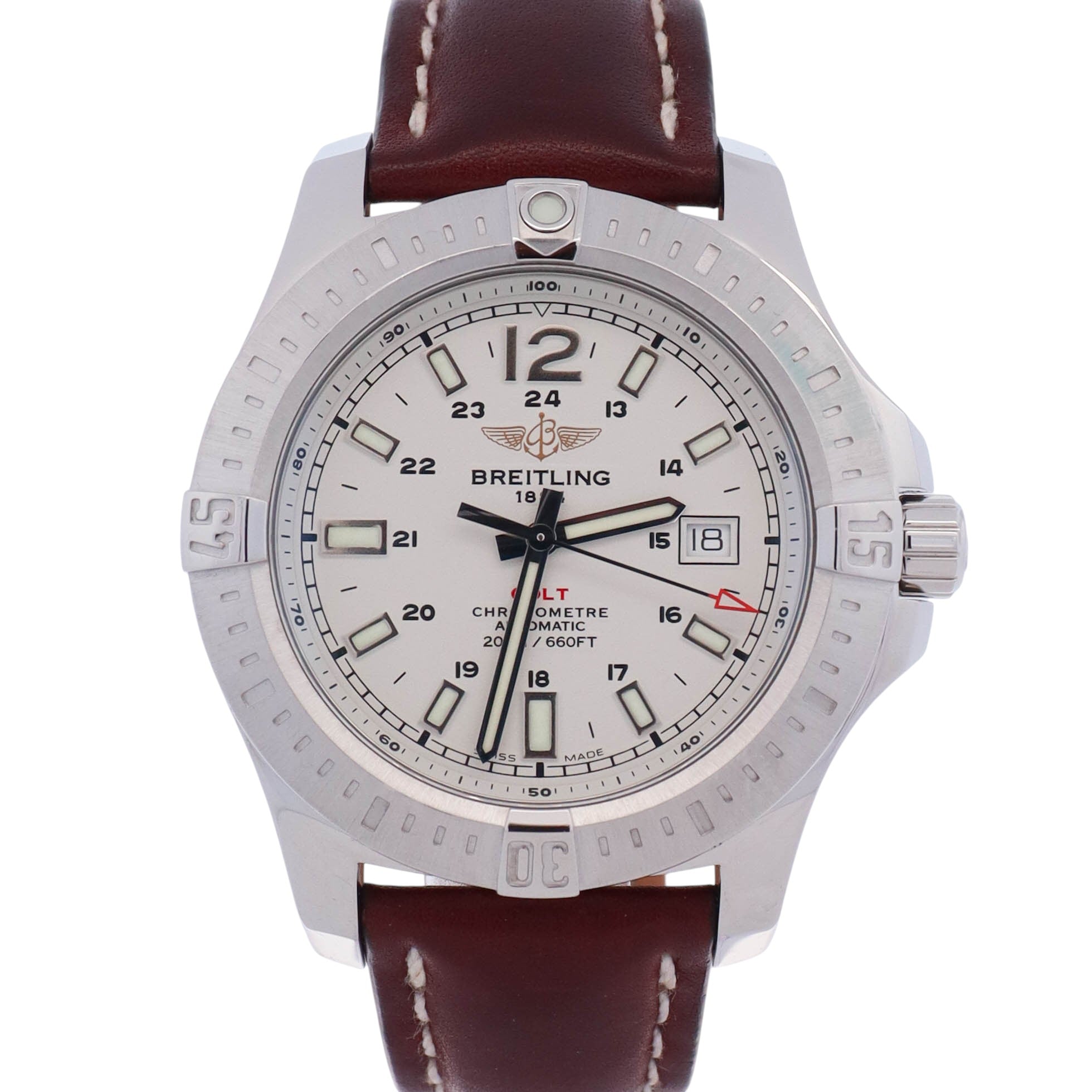 Breitling Colt 44mm White Dial Watch Ref# A17388