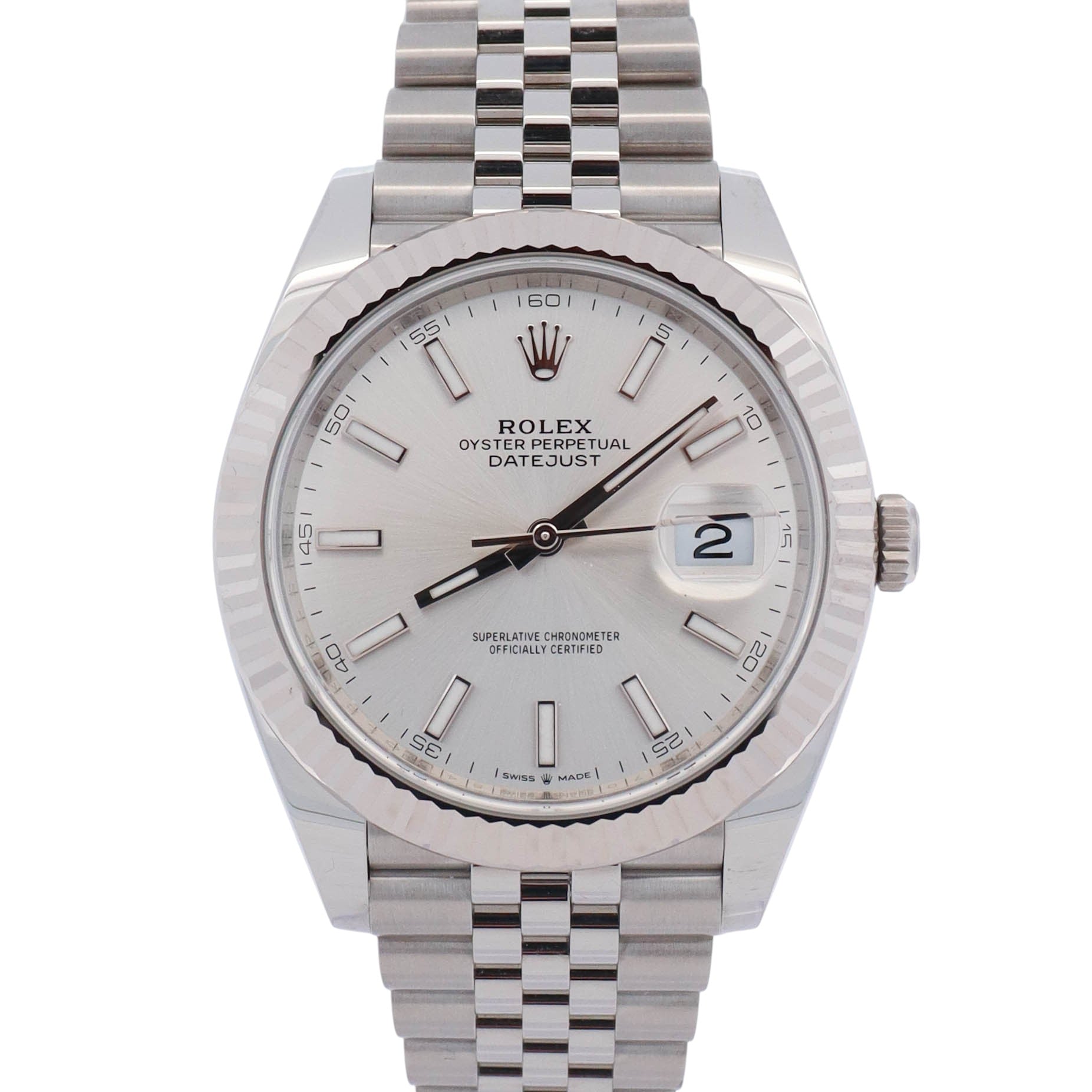 Rolex Datejust 41mm Silver Dial Watch Ref# 126334 - Happy Jewelers Fine Jewelry Lifetime Warranty