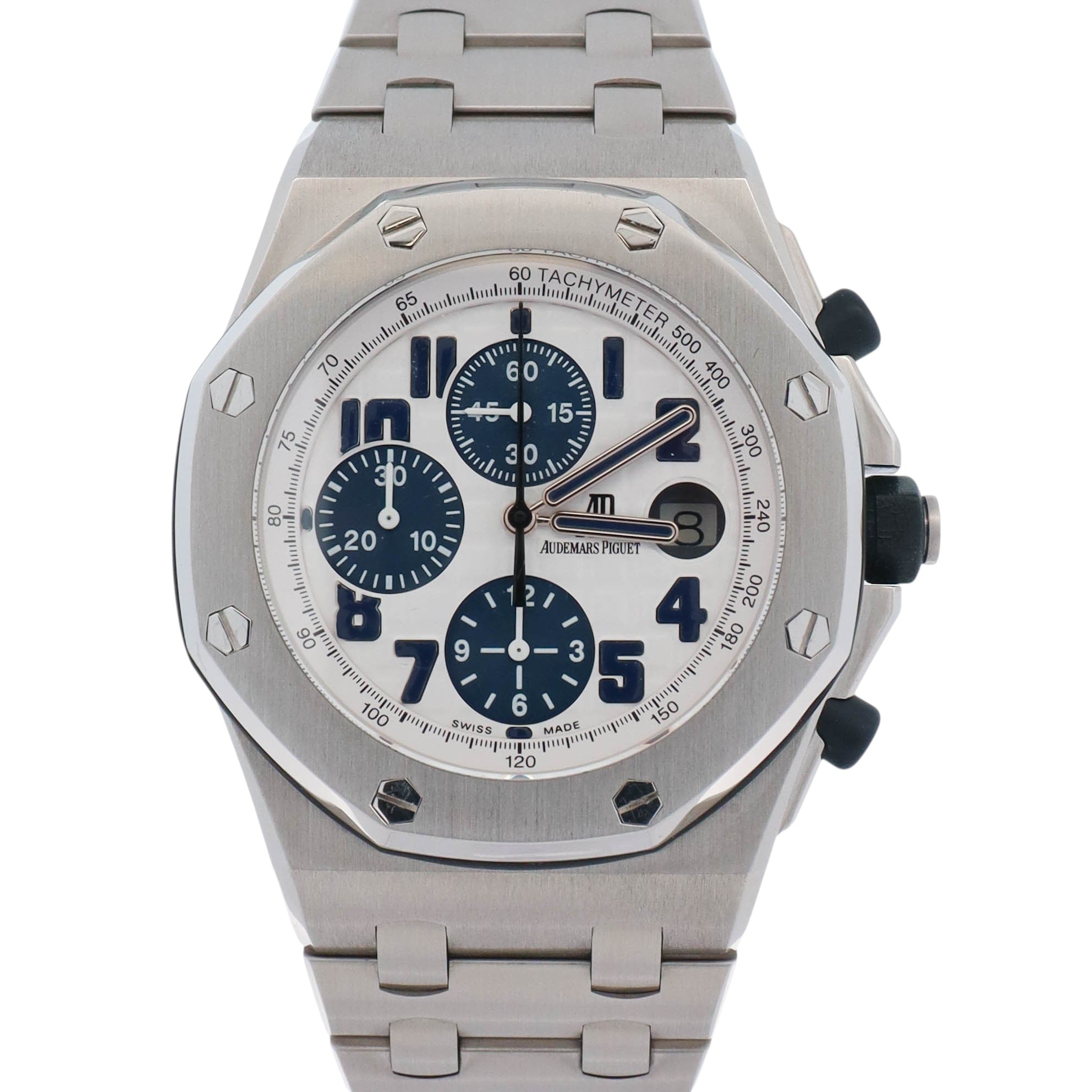 Audemars Piguet Royak Offshore Oak 42mm White Dial Watch Ref# 26170ST.OO.D305CR.01 - Happy Jewelers Fine Jewelry Lifetime Warranty
