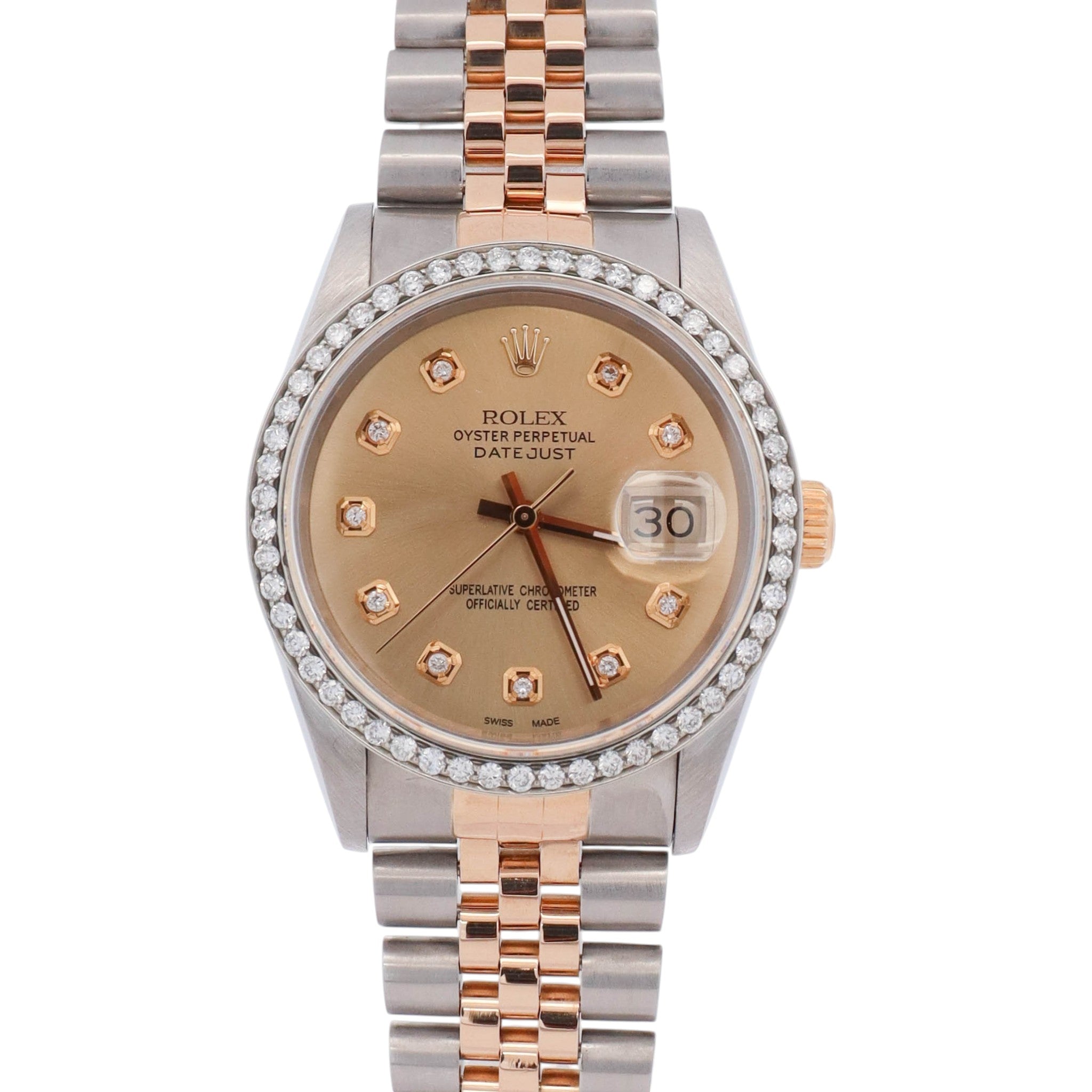 Rolex Datejust 36mm Champagne Dial Watch Ref# 16233