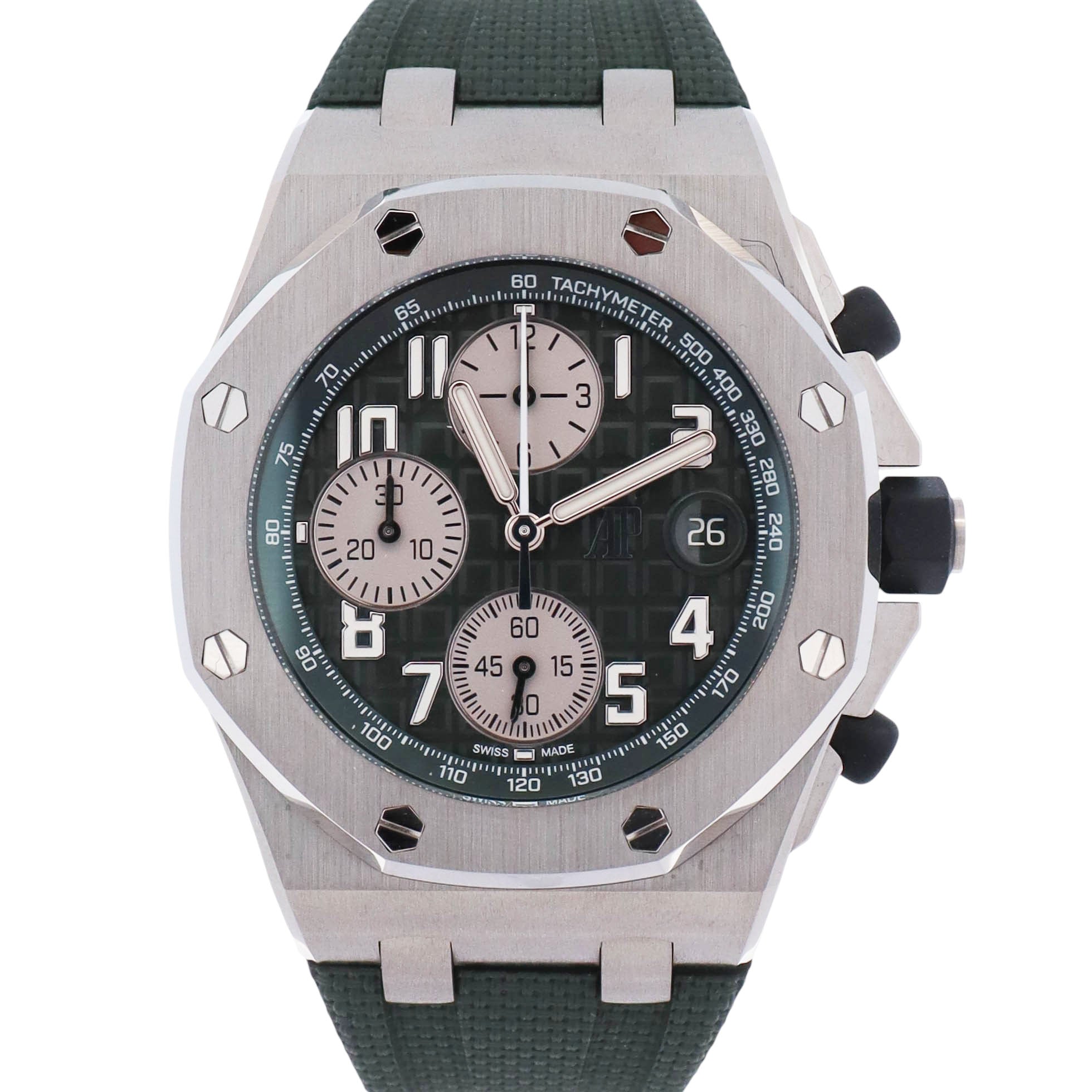 Audemars Piguet Royal Oak 42mm Green Dial Watch Ref# 26238TI.OO.A056CA.01