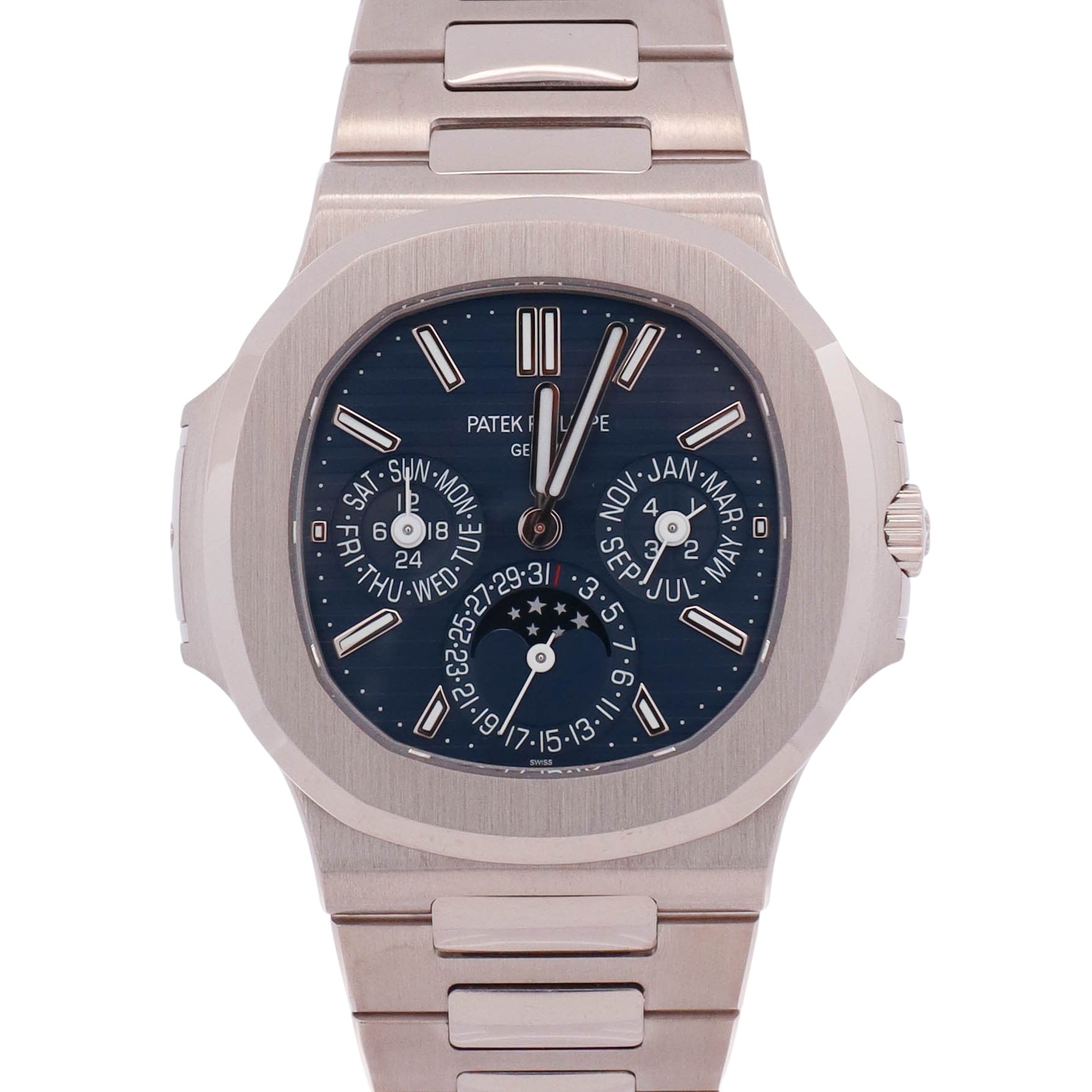 Patek Philippe Nautilus Perpetual Calendar 40mm Blue Dial Watch Ref# 5740-1G-001