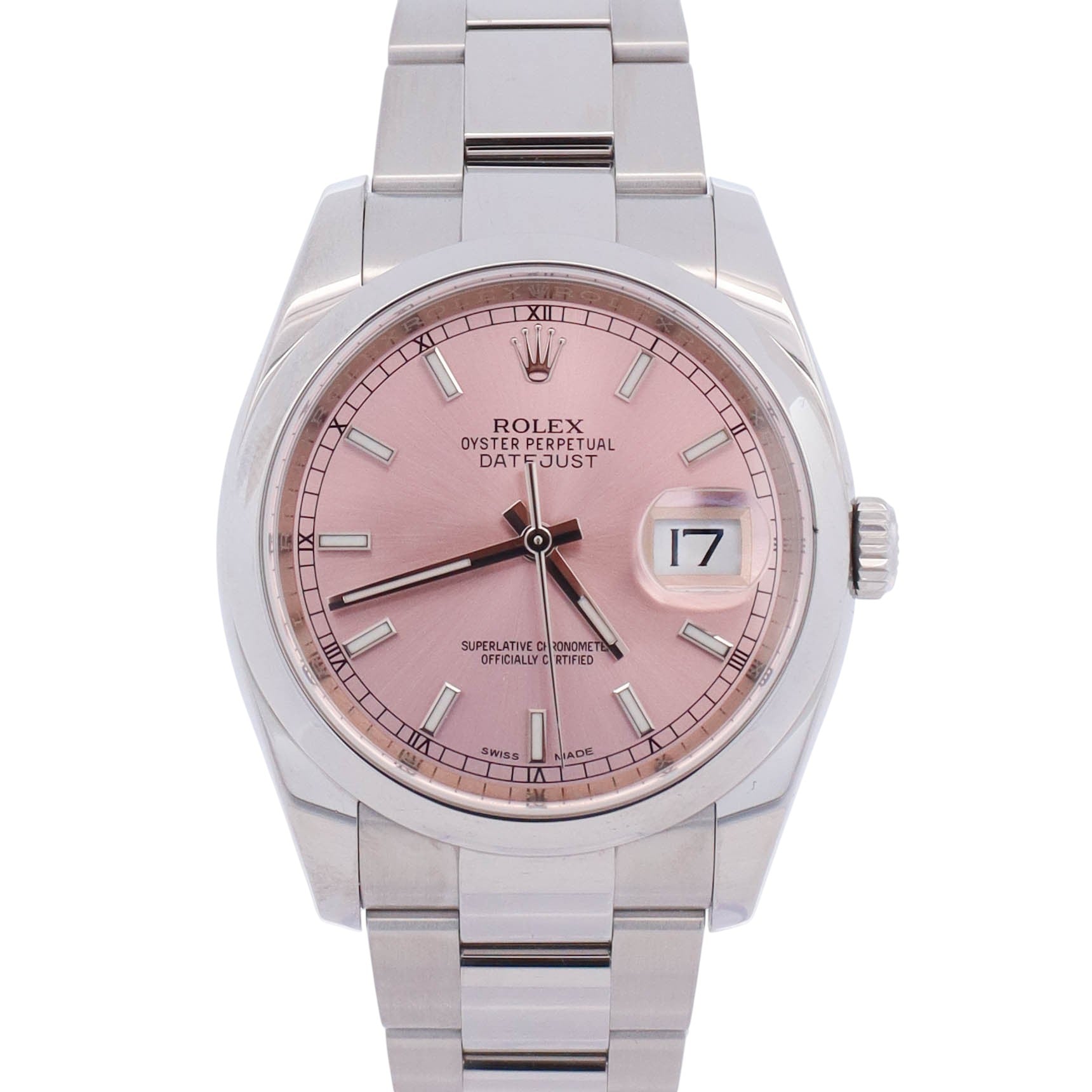 Rolex Datejust 36mm Pink Dial Watch Ref# 116200
