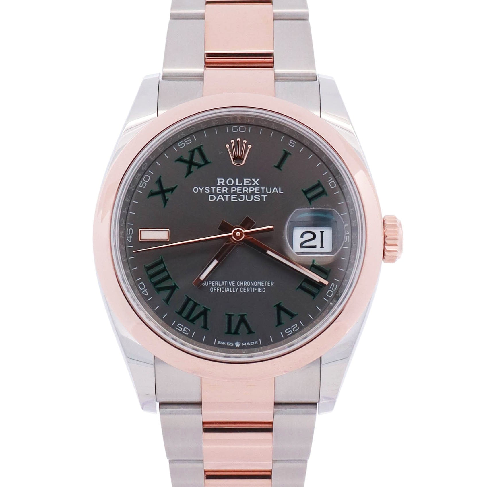 Rolex Datejust 36mm Wimbledon Dial Watch Ref# 126201