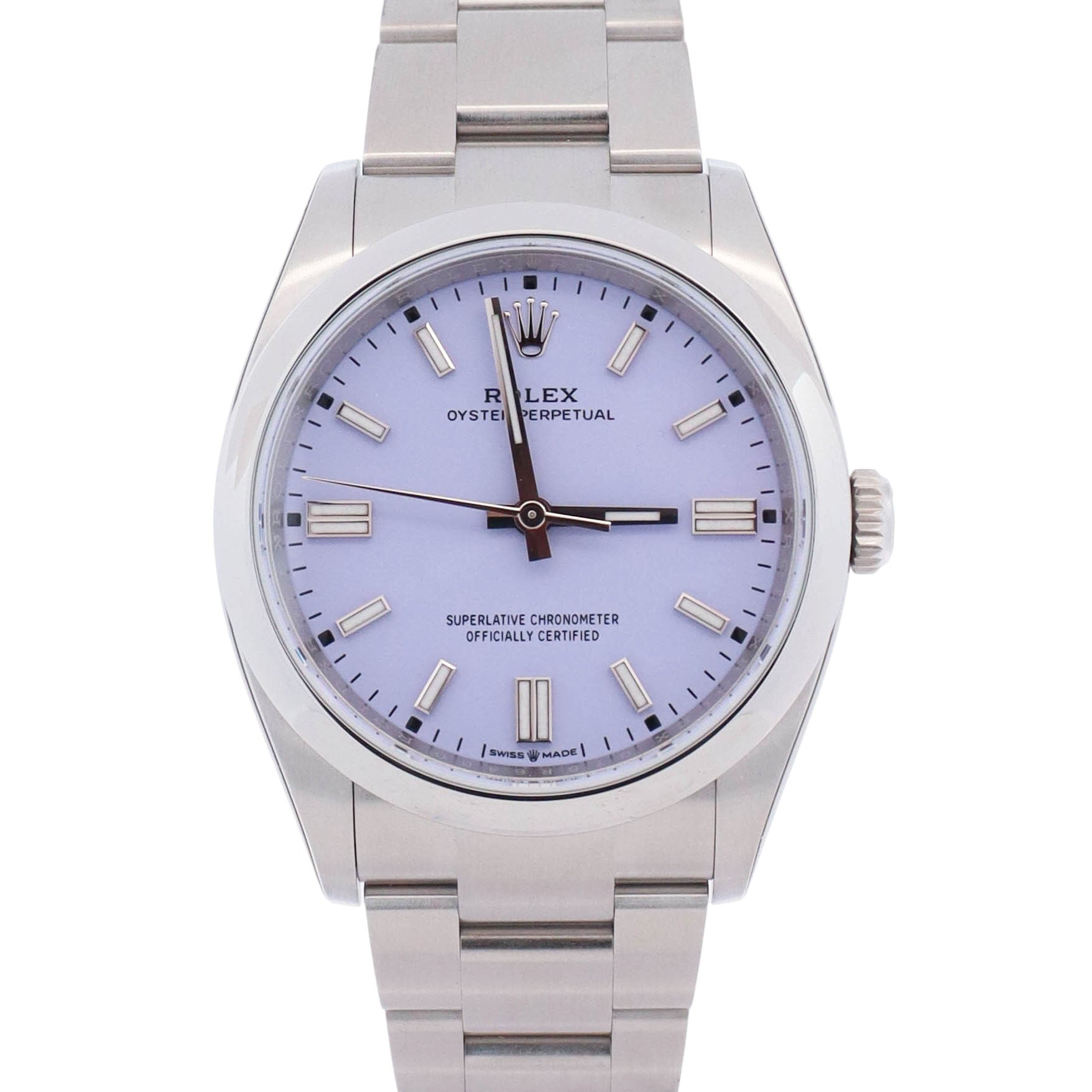Rolex Oyster Perpetual 36mm Lavender Dial Watch Ref# 126000