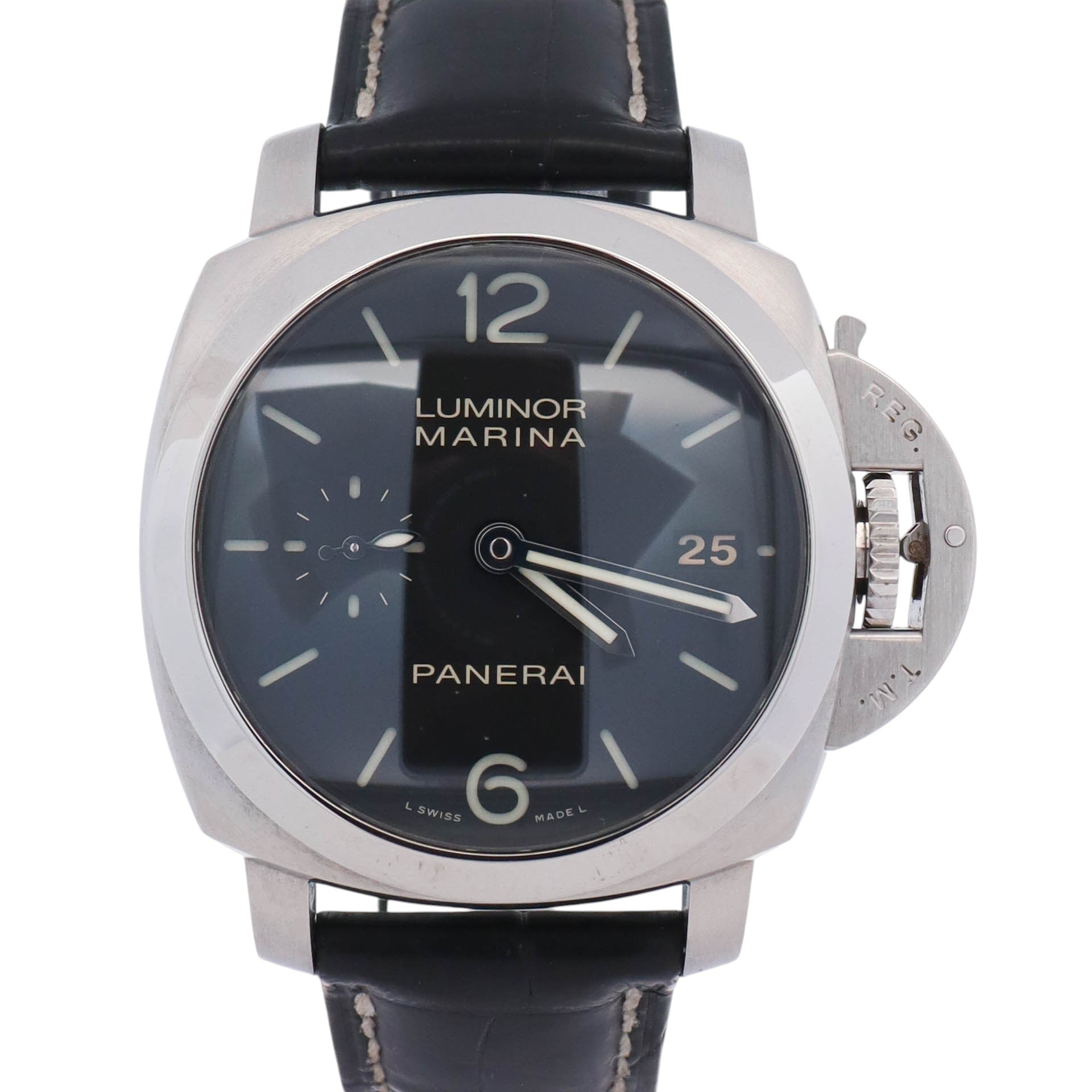 Panerai Luminor Marina 44mm Black Dial Watch Ref# PAM03312