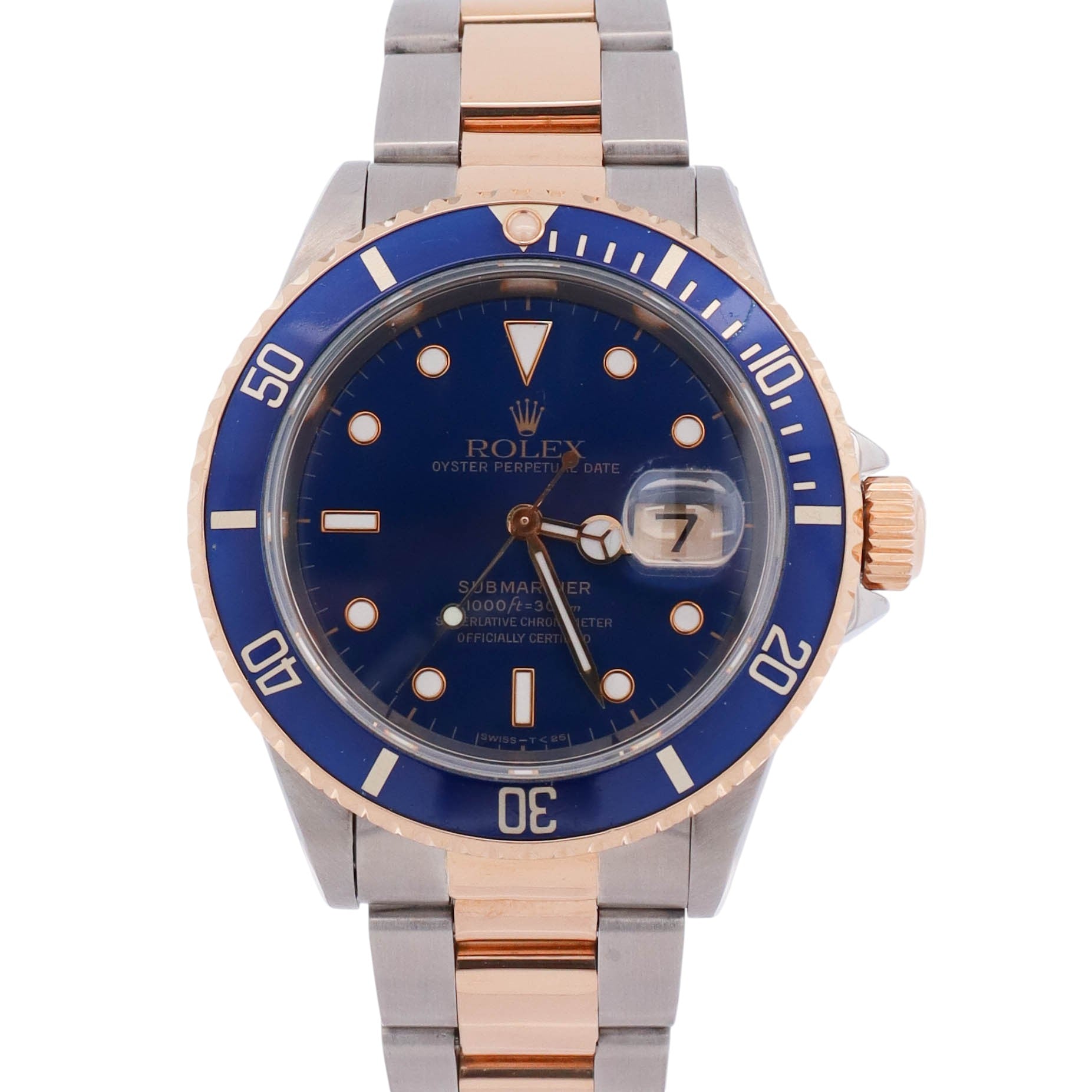 Rolex Submariner 40mm Blue Dial Watch Ref# 16613