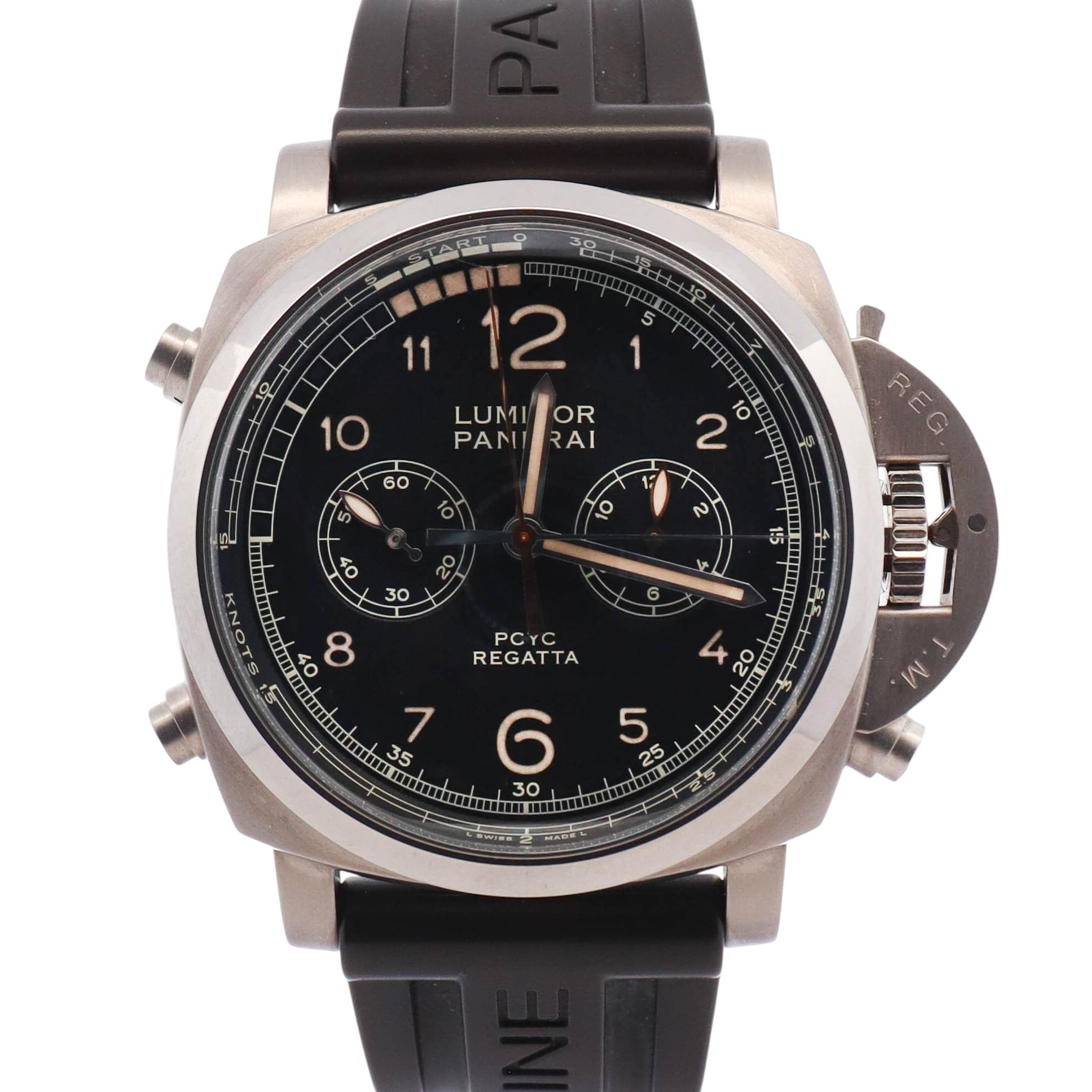 Panerai Luminor 1950 Reggata PCYC 3 Days 47mm Black Dial Watch Ref# PAM00652