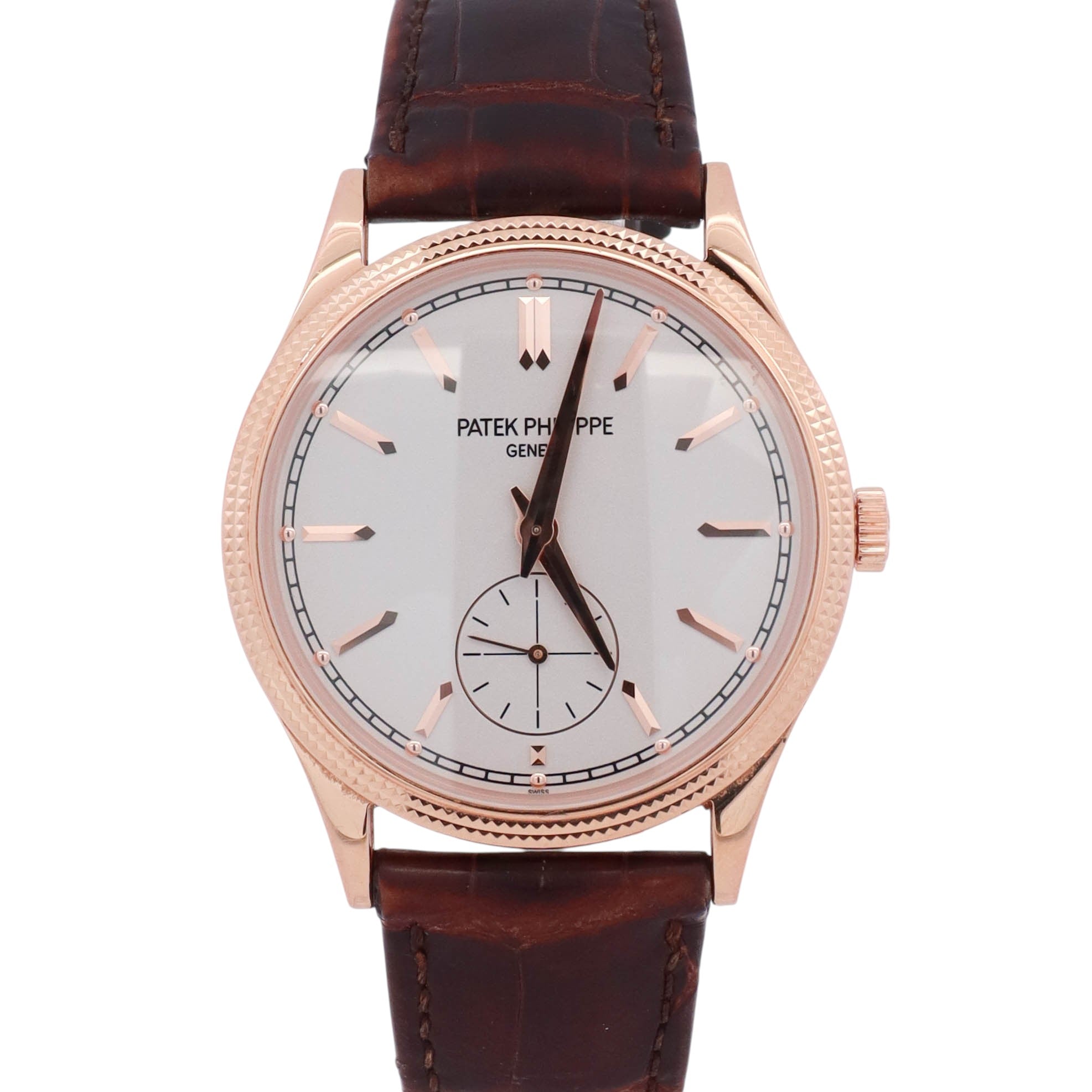 Patek Philippe Calatrava 39mm White Dial Watch Ref# 6119R-001