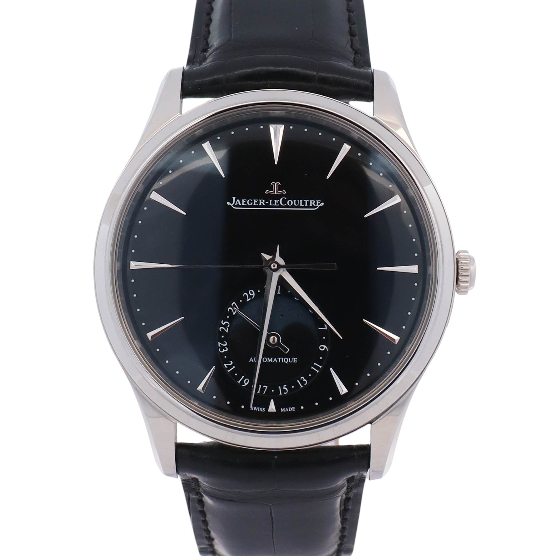 Jaeger LeCoultre Master Ultra Thin 39mm Black Dial Watch Ref# Q1368471