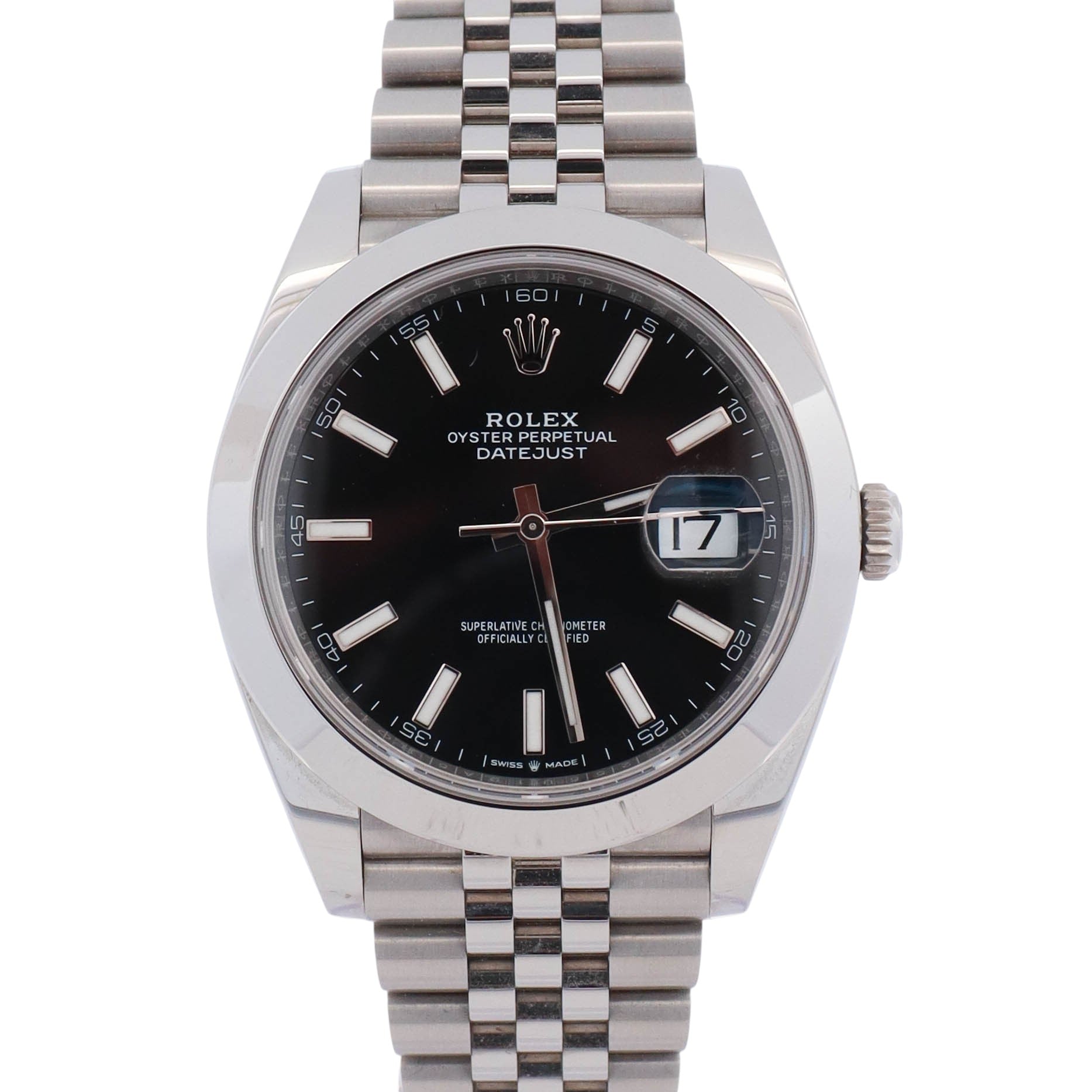 Rolex Datejust 41mm Black Dial Watch Ref# 126300