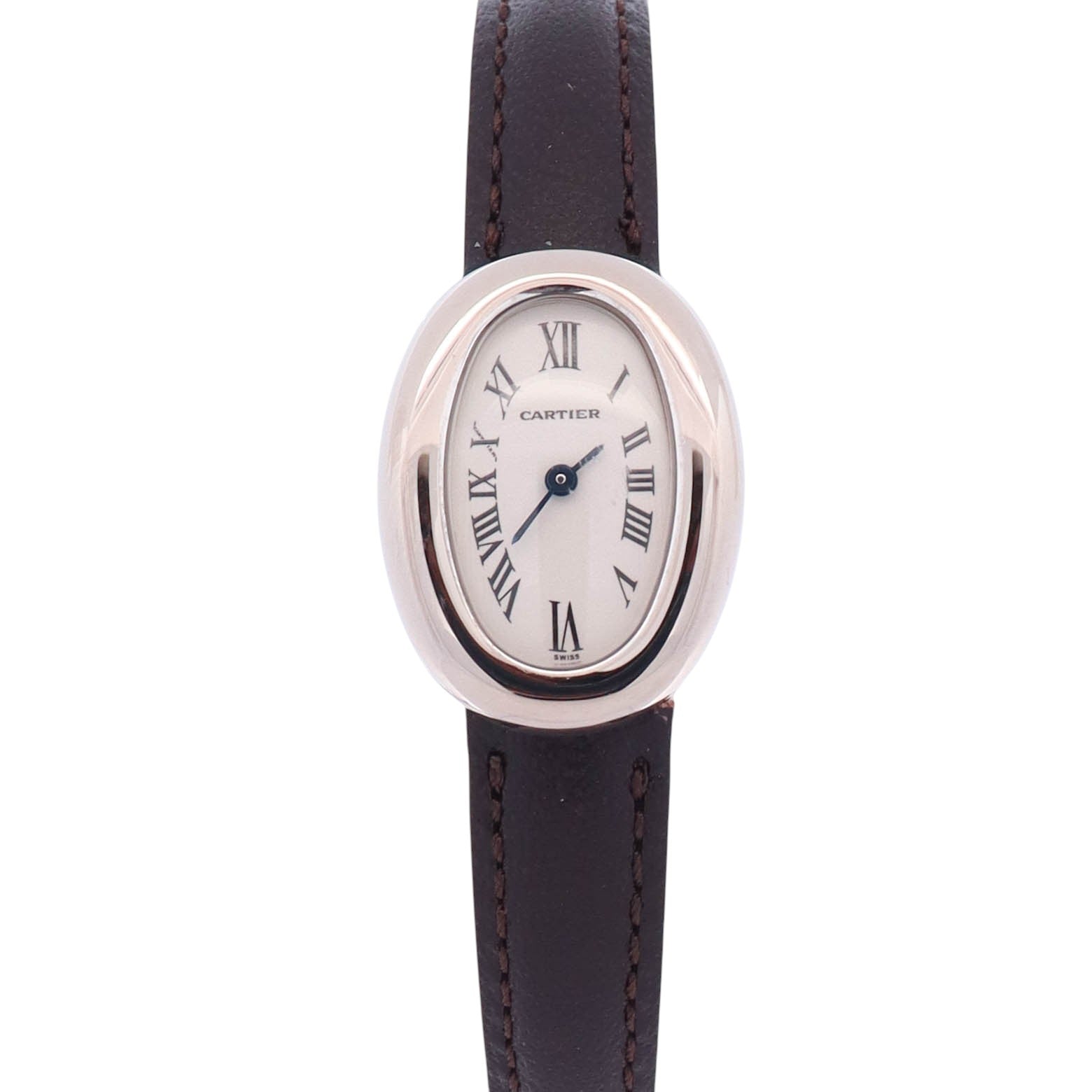 Cartier Baignoire 18mm Ivory Dial Watch Ref# W15189L2
