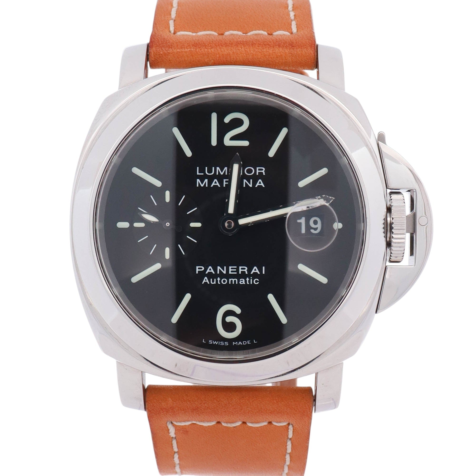 Panerai Luminor 44mm Black Dial Watch Ref# PAM00104