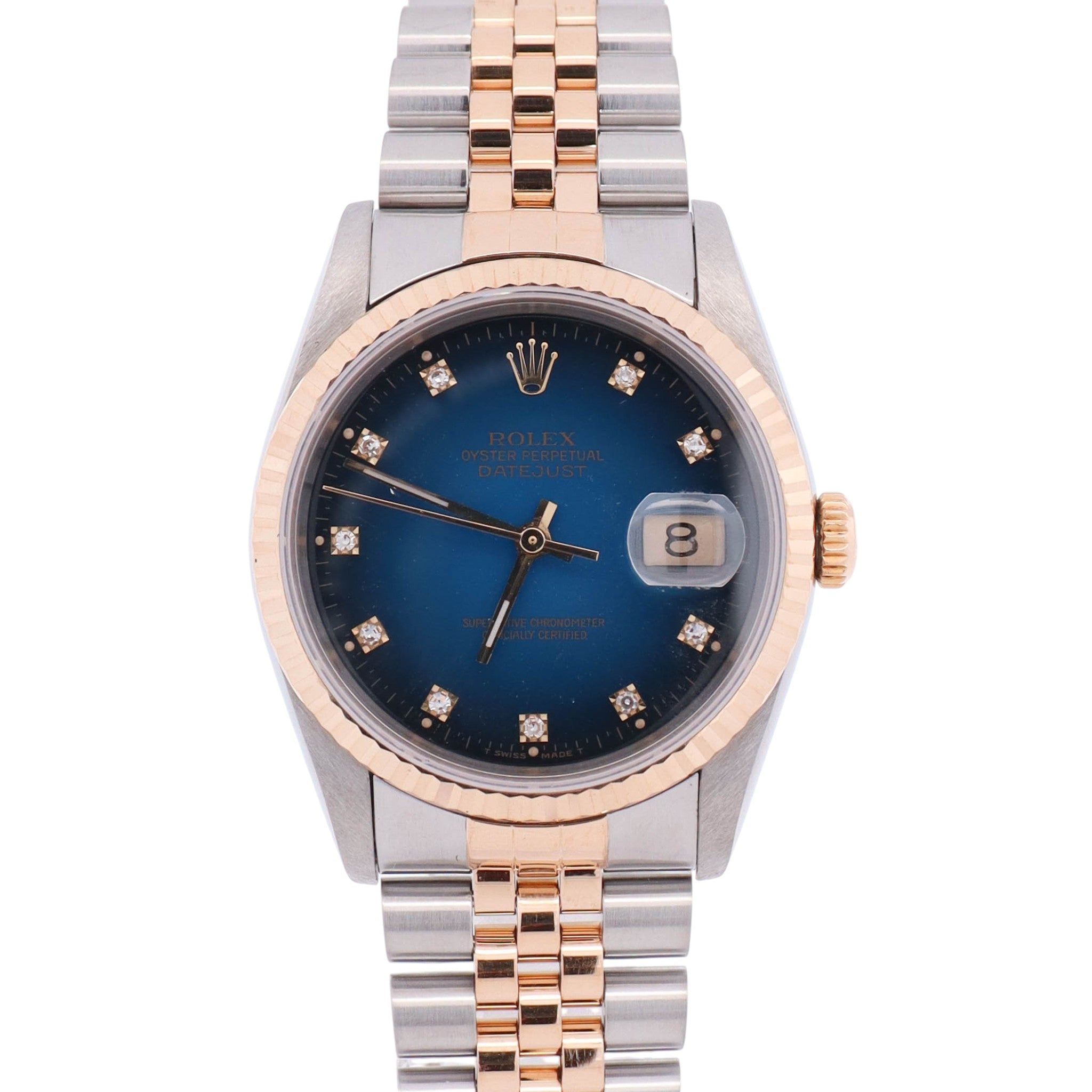 Rolex Datejust 36mm Blue Dial Watch Ref# 16233