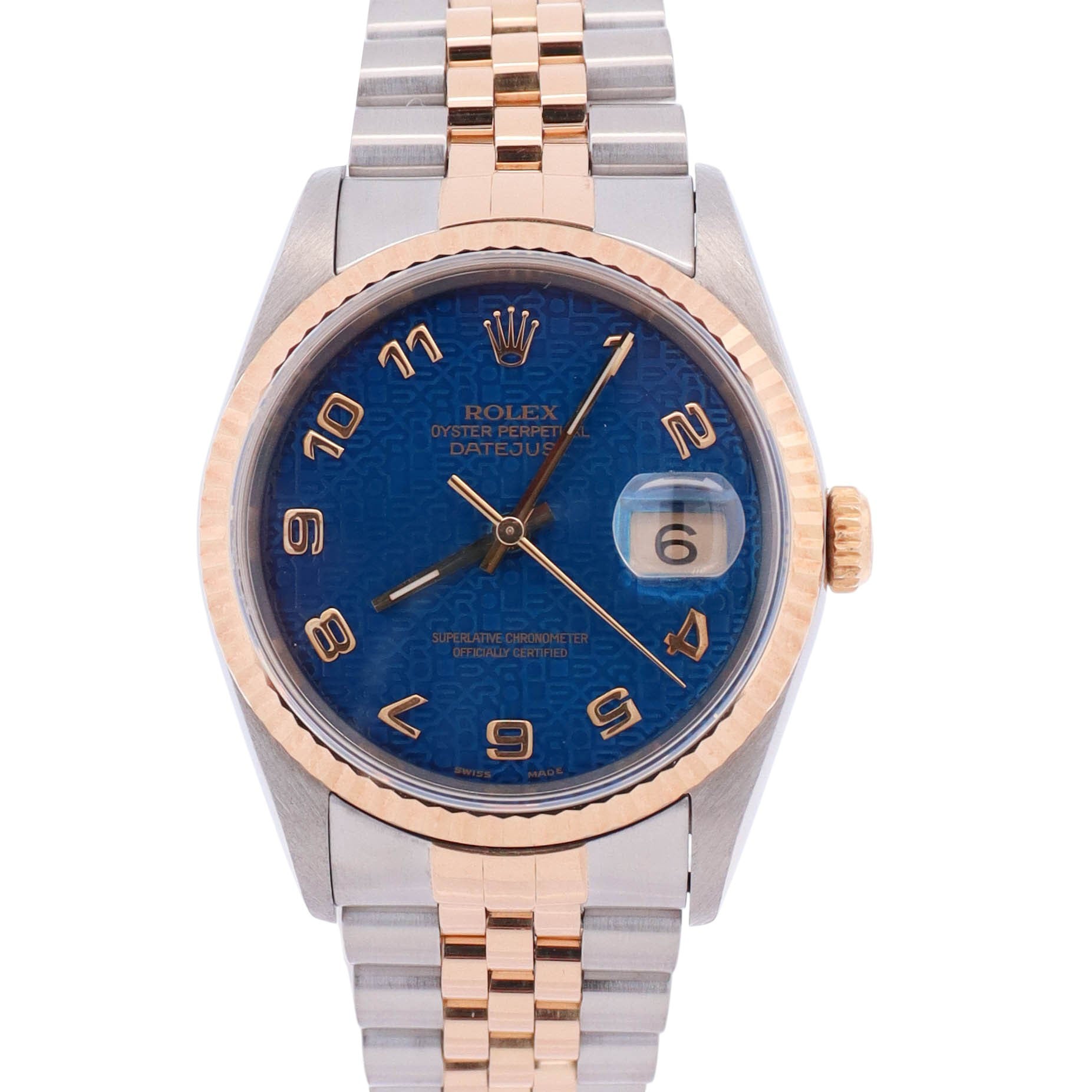 Rolex Datejust 36mm Blue Dial Watch Ref# 16233